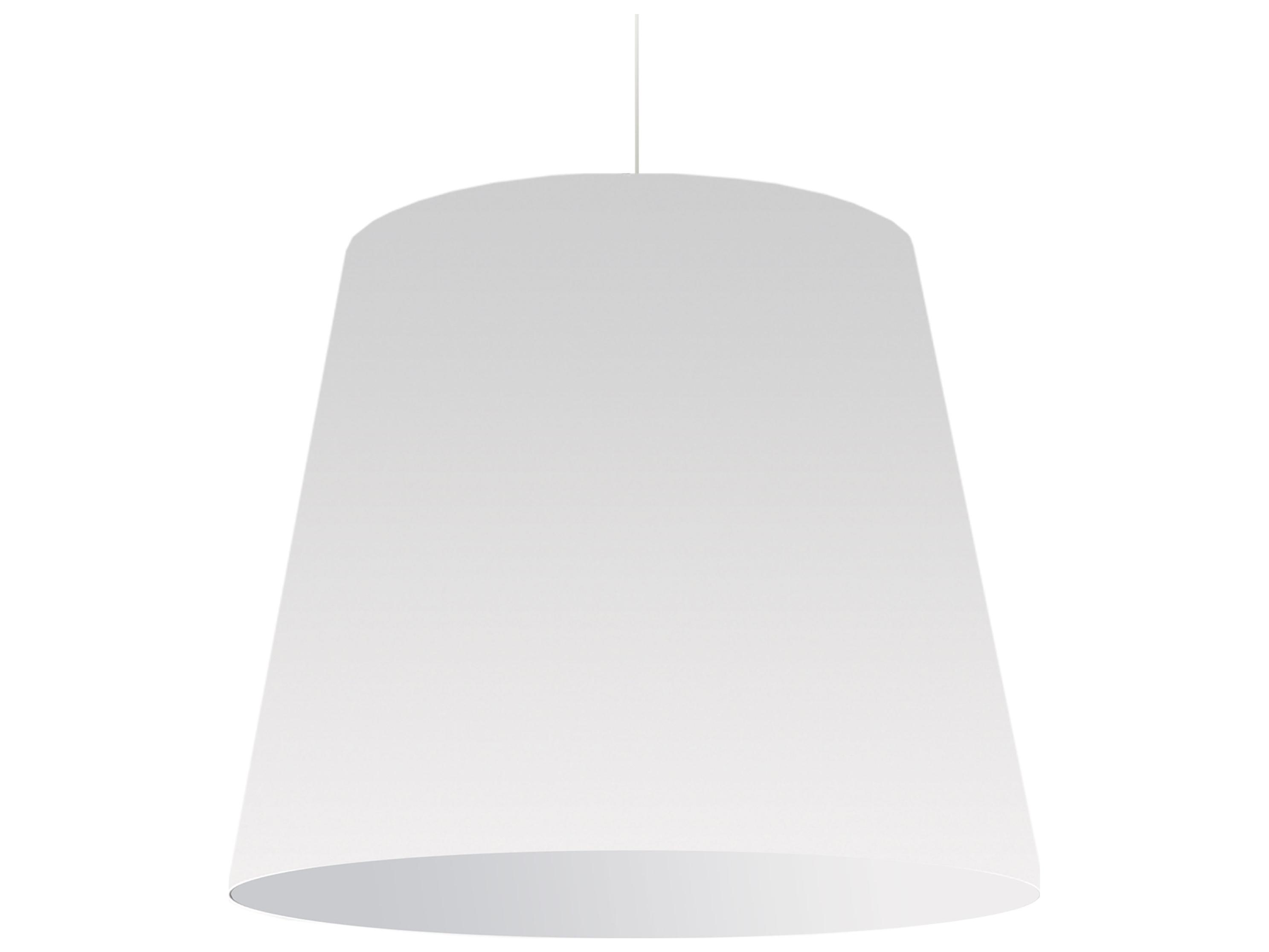 Dainolite Oversized Drum 1-Light Polished Chrome White Pendant