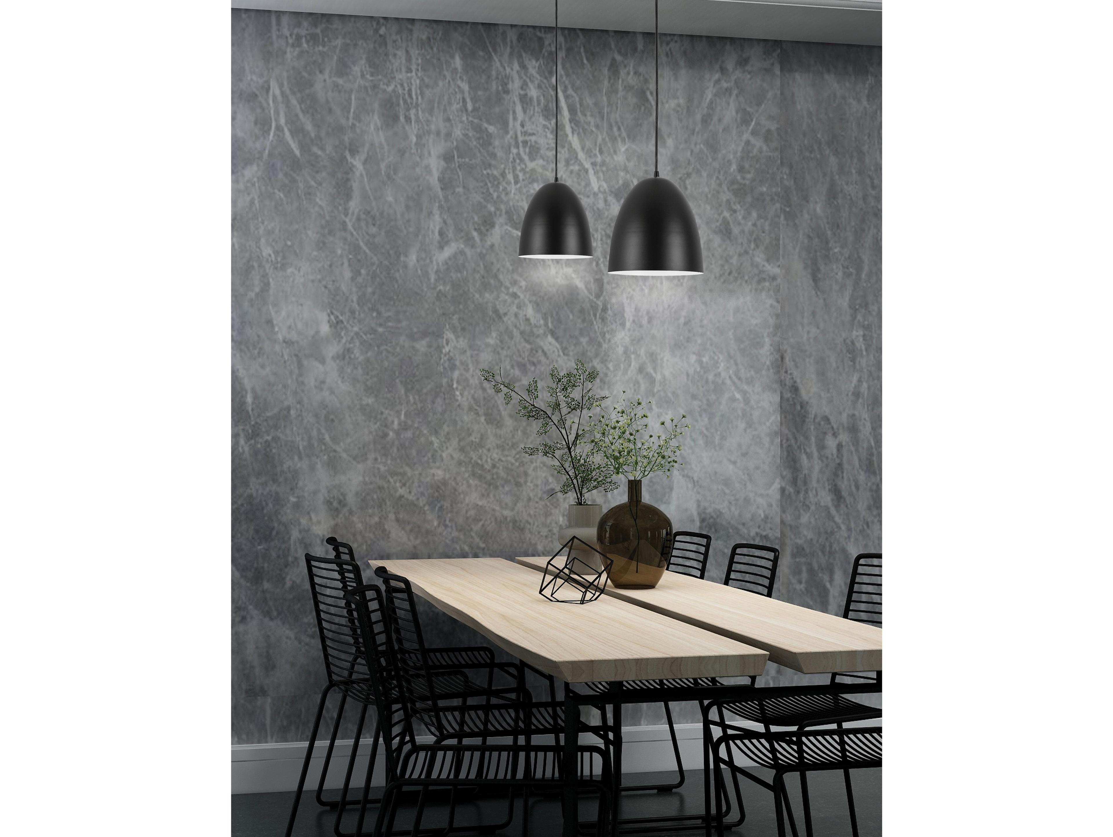 Dainolite Ofelia 1-Light Matte Black Dome Mini Pendant