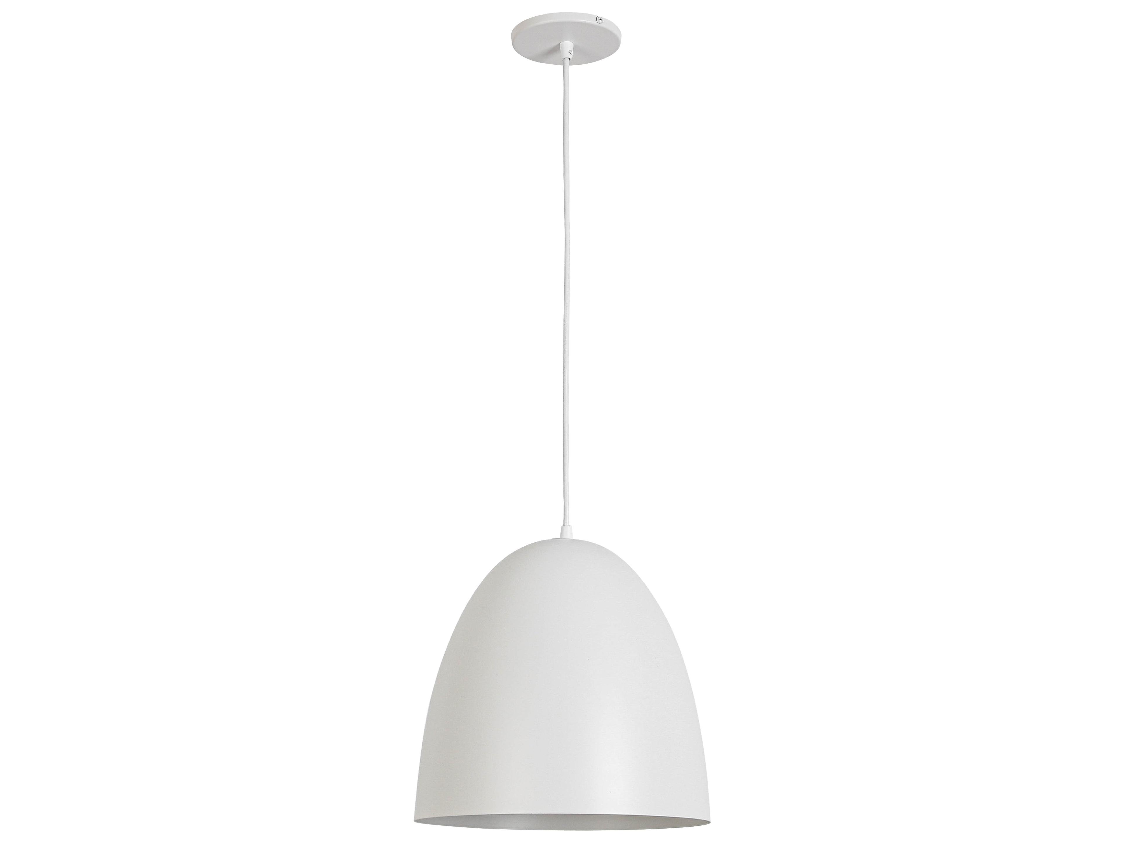Dainolite Ofelia 1-Light Matte White Dome Pendant