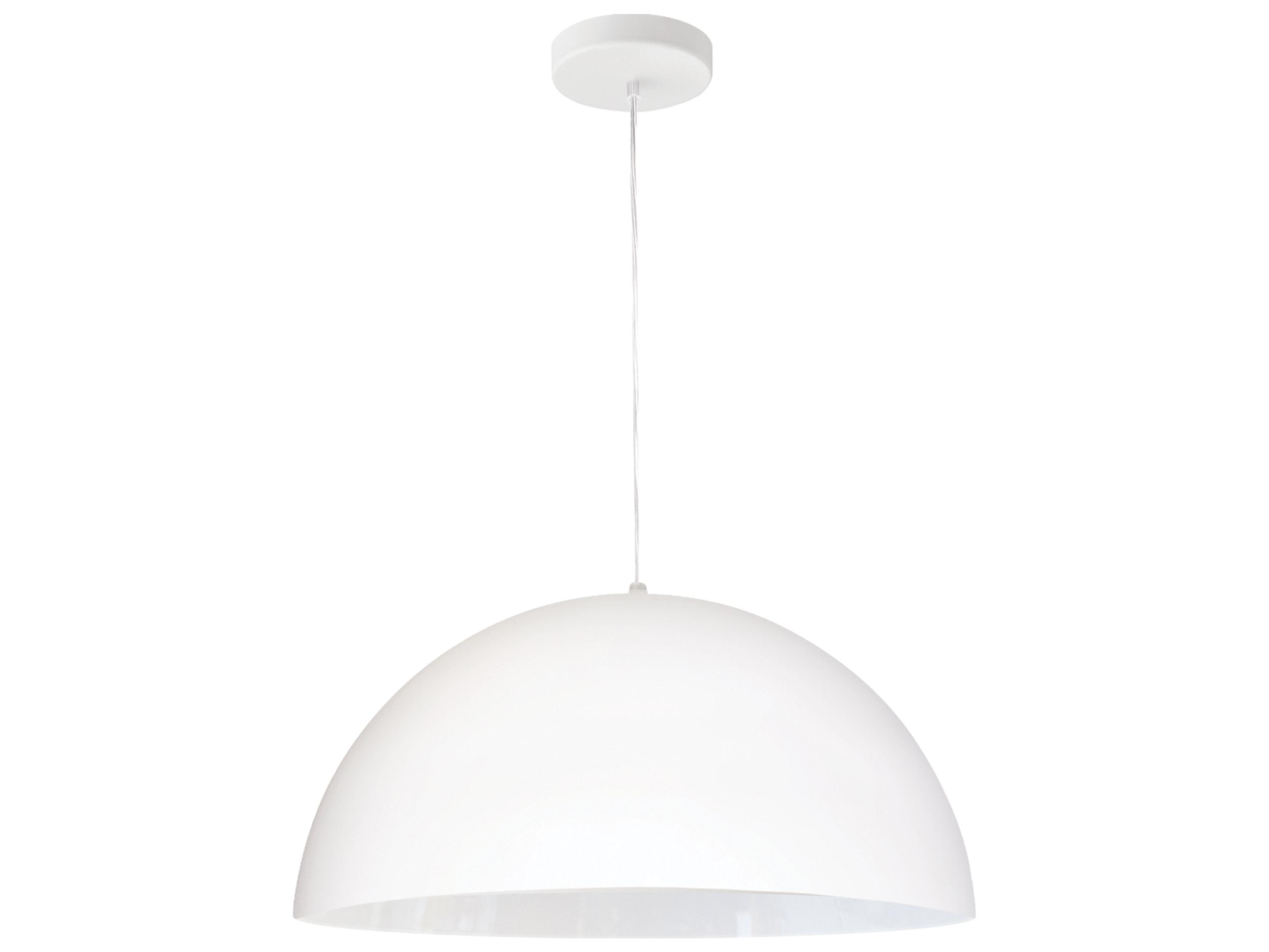 Dainolite Ofelia 1-Light Matte White Dome Pendant