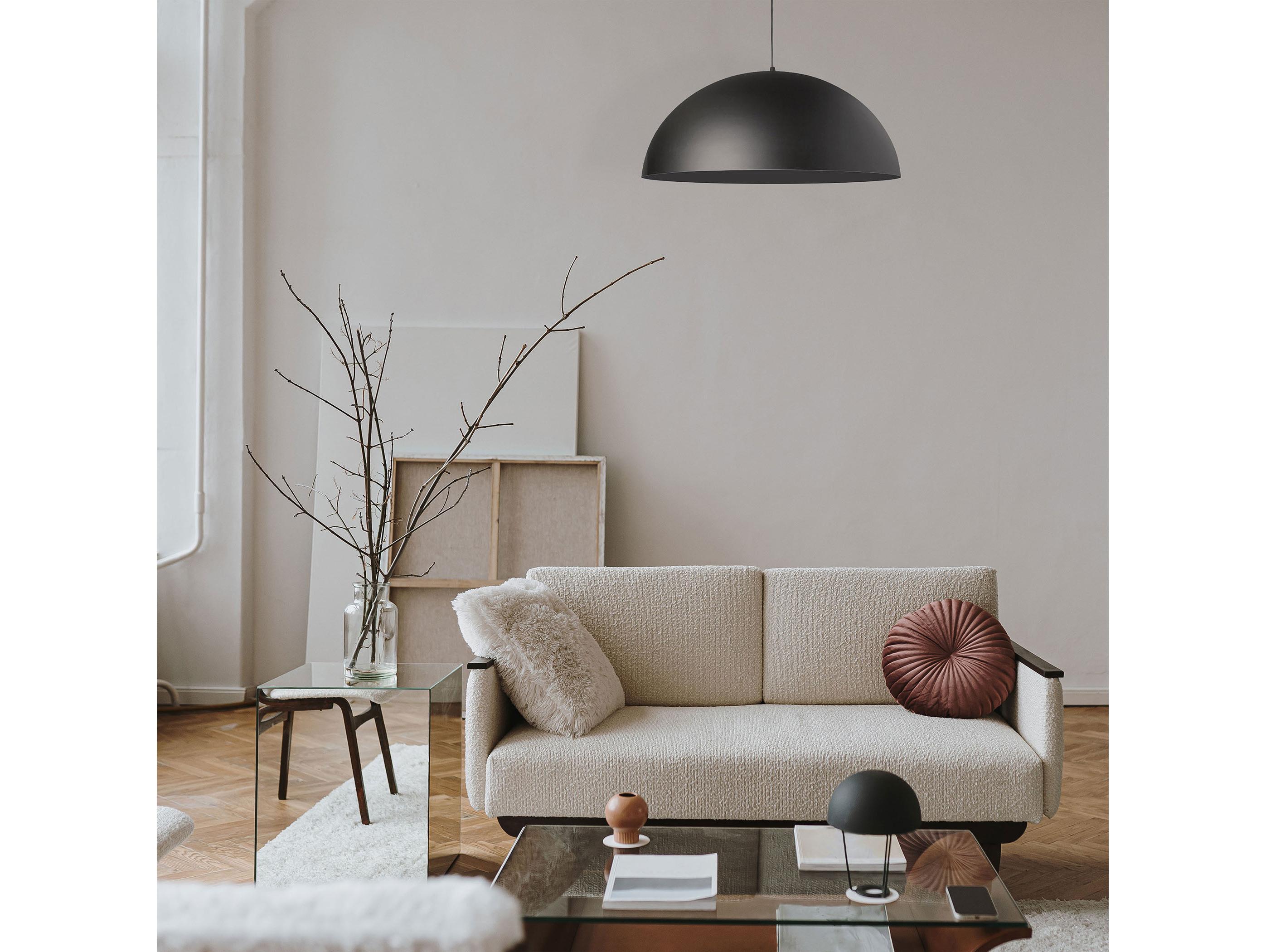 Dainolite Ofelia 1-Light Matte Black Dome Pendant