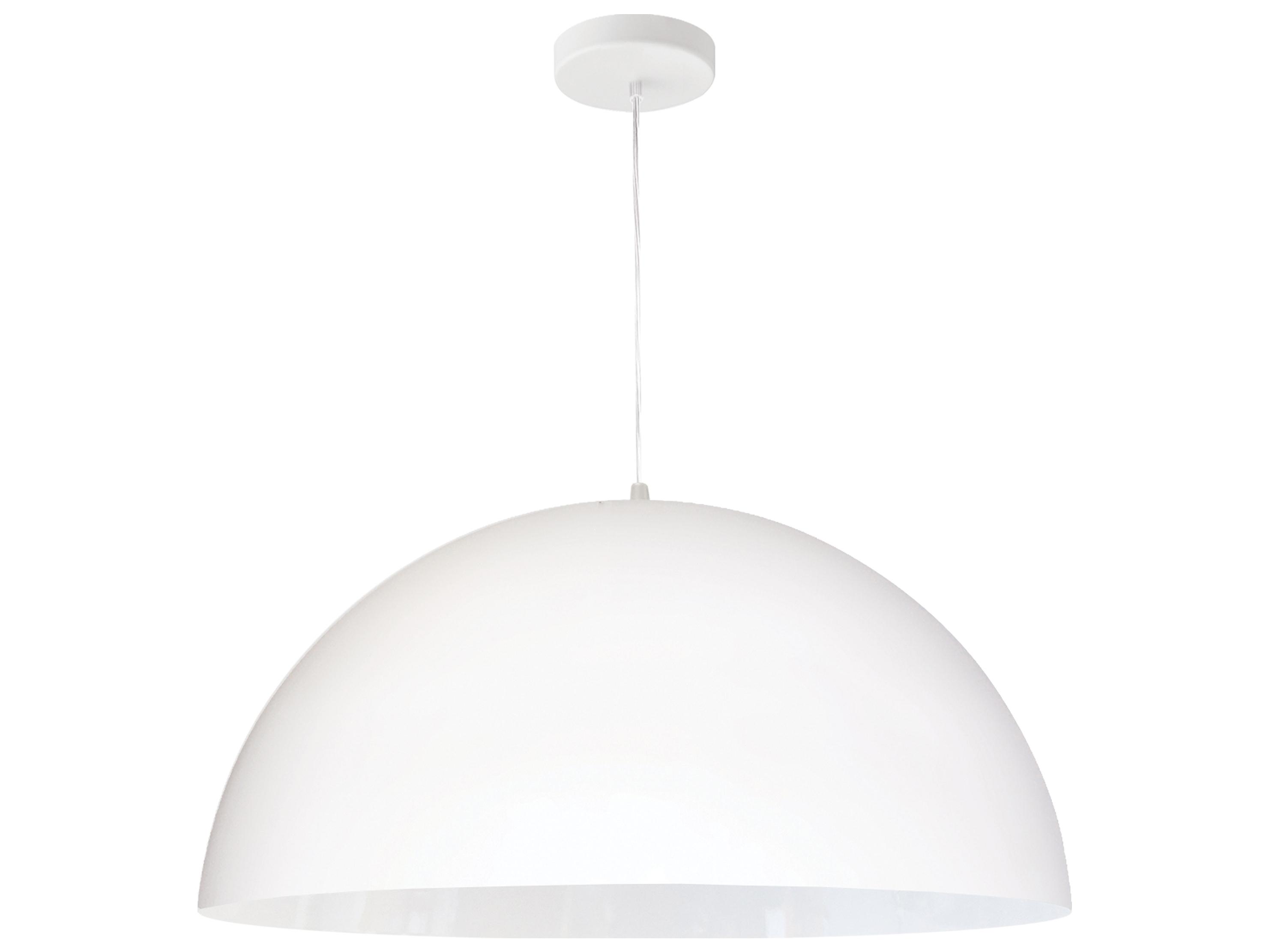 Dainolite Ofelia 1-Light Matte White Dome Pendant