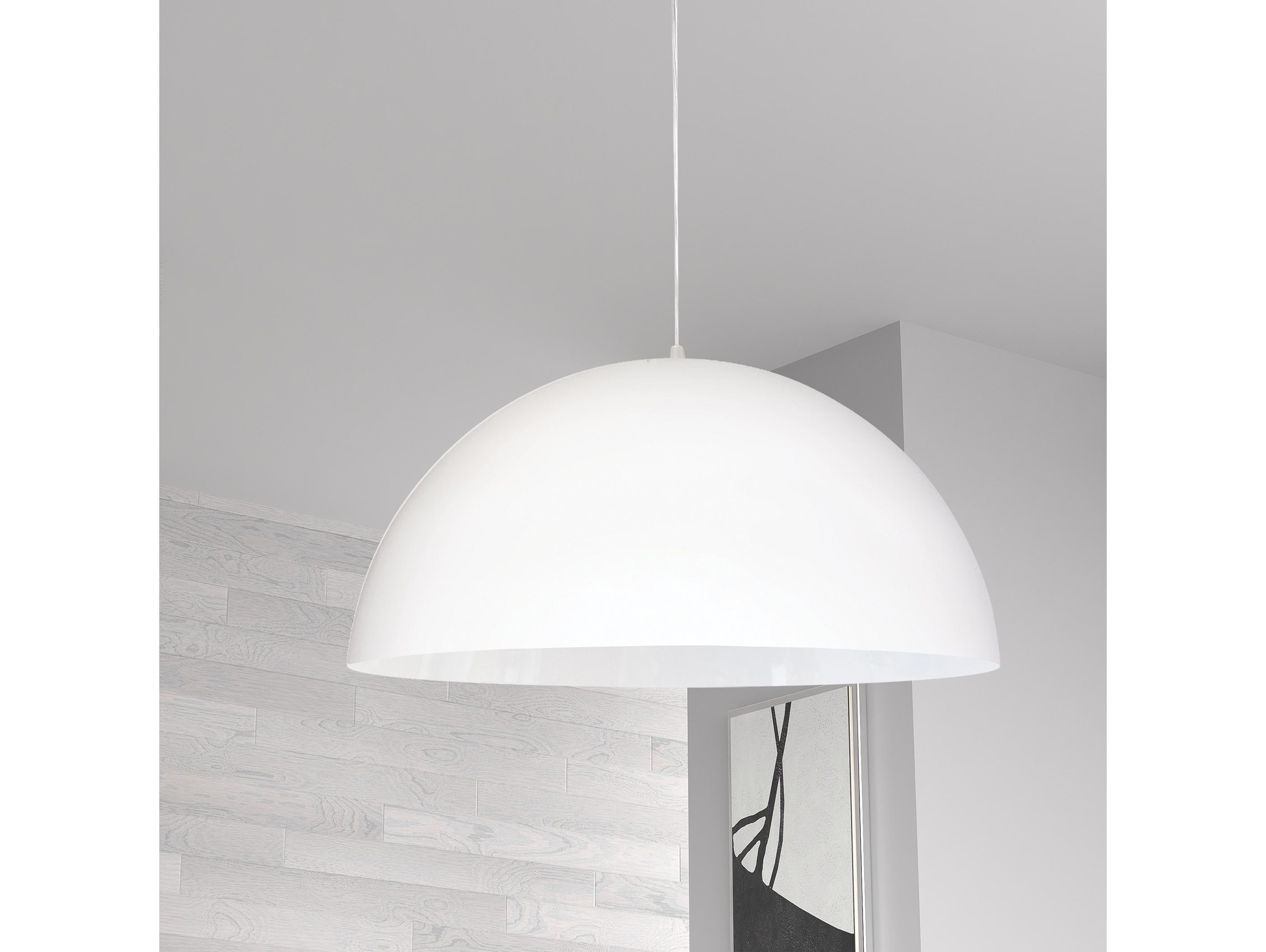 Dainolite Ofelia 1-Light Matte White Dome Pendant