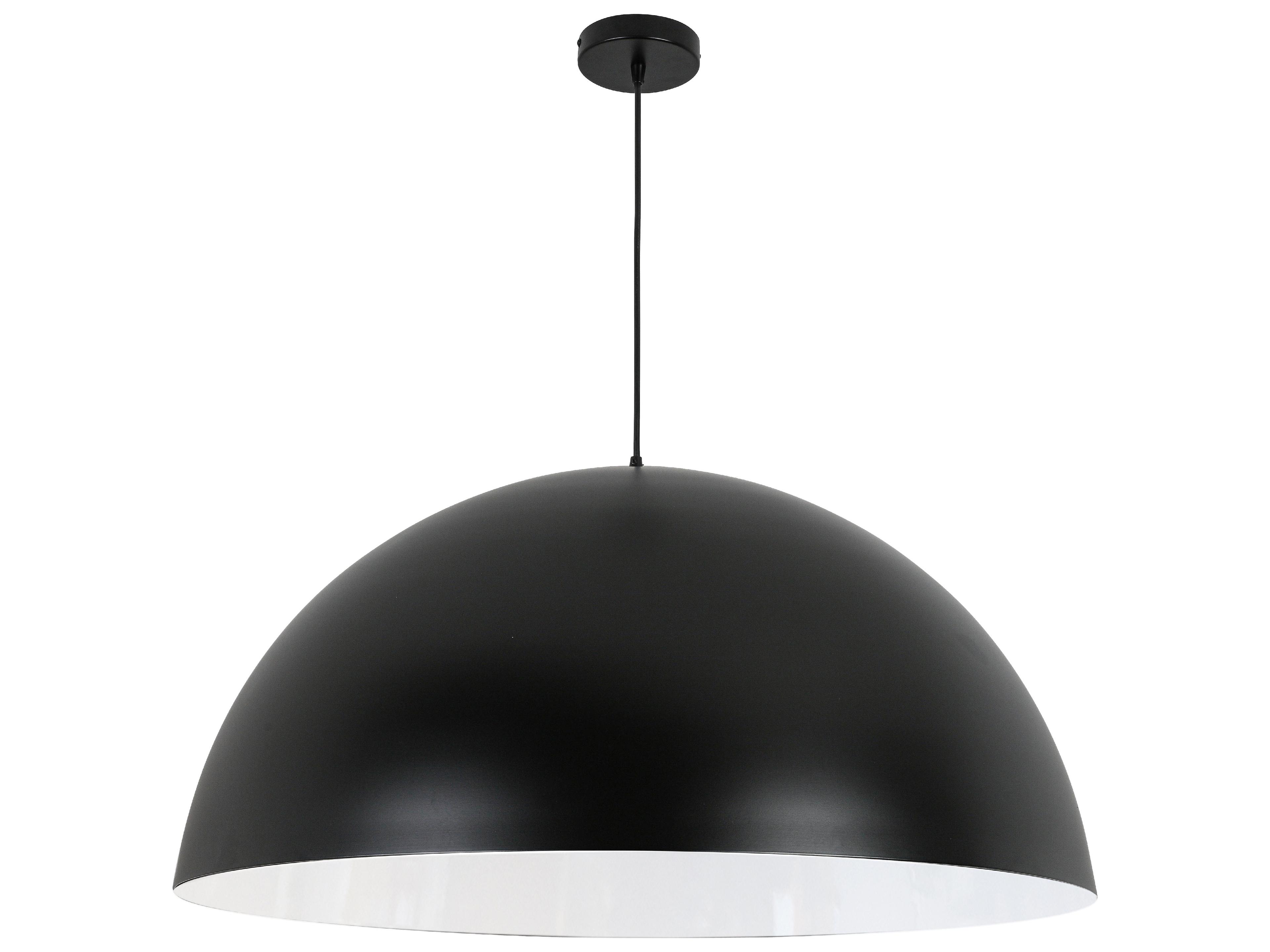 Dainolite Ofelia 1-Light Matte Black Dome Pendant