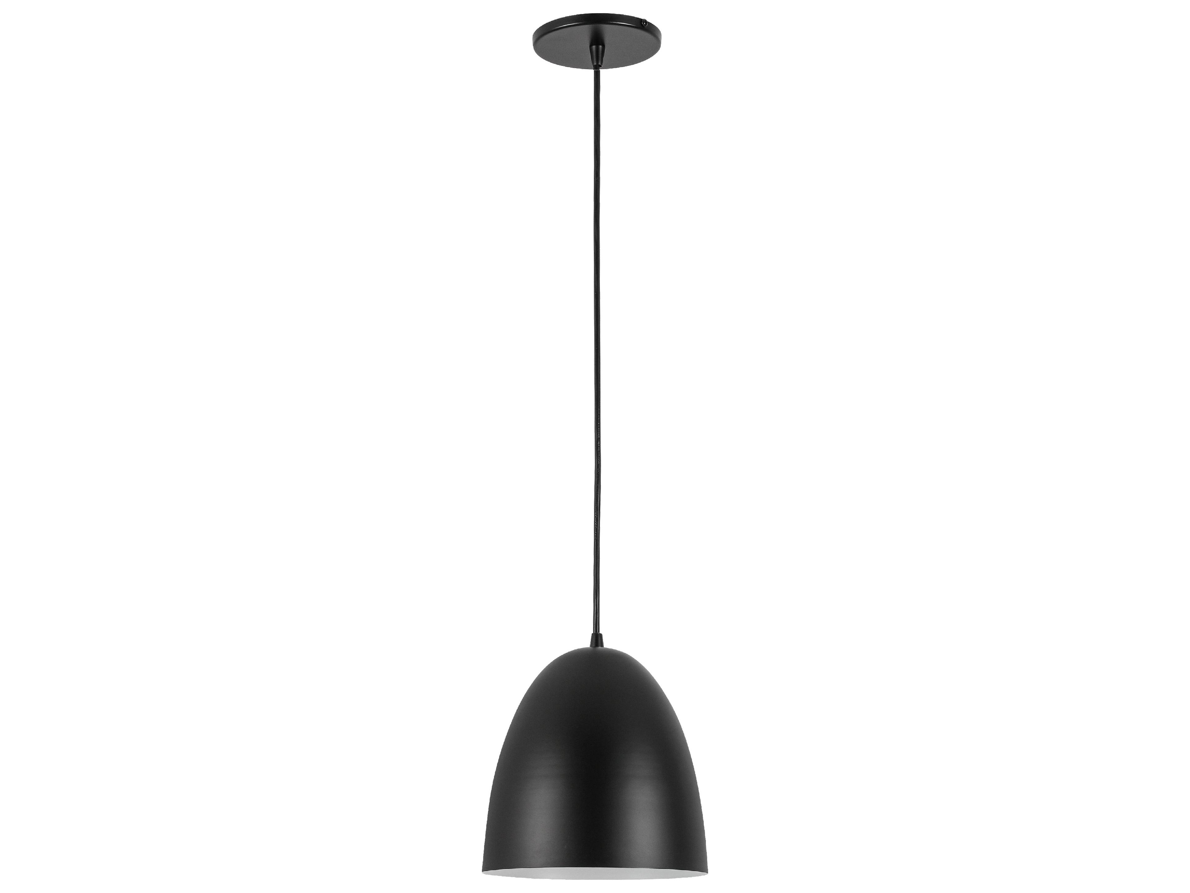 Dainolite Ofelia 1-Light Matte Black Dome Mini Pendant