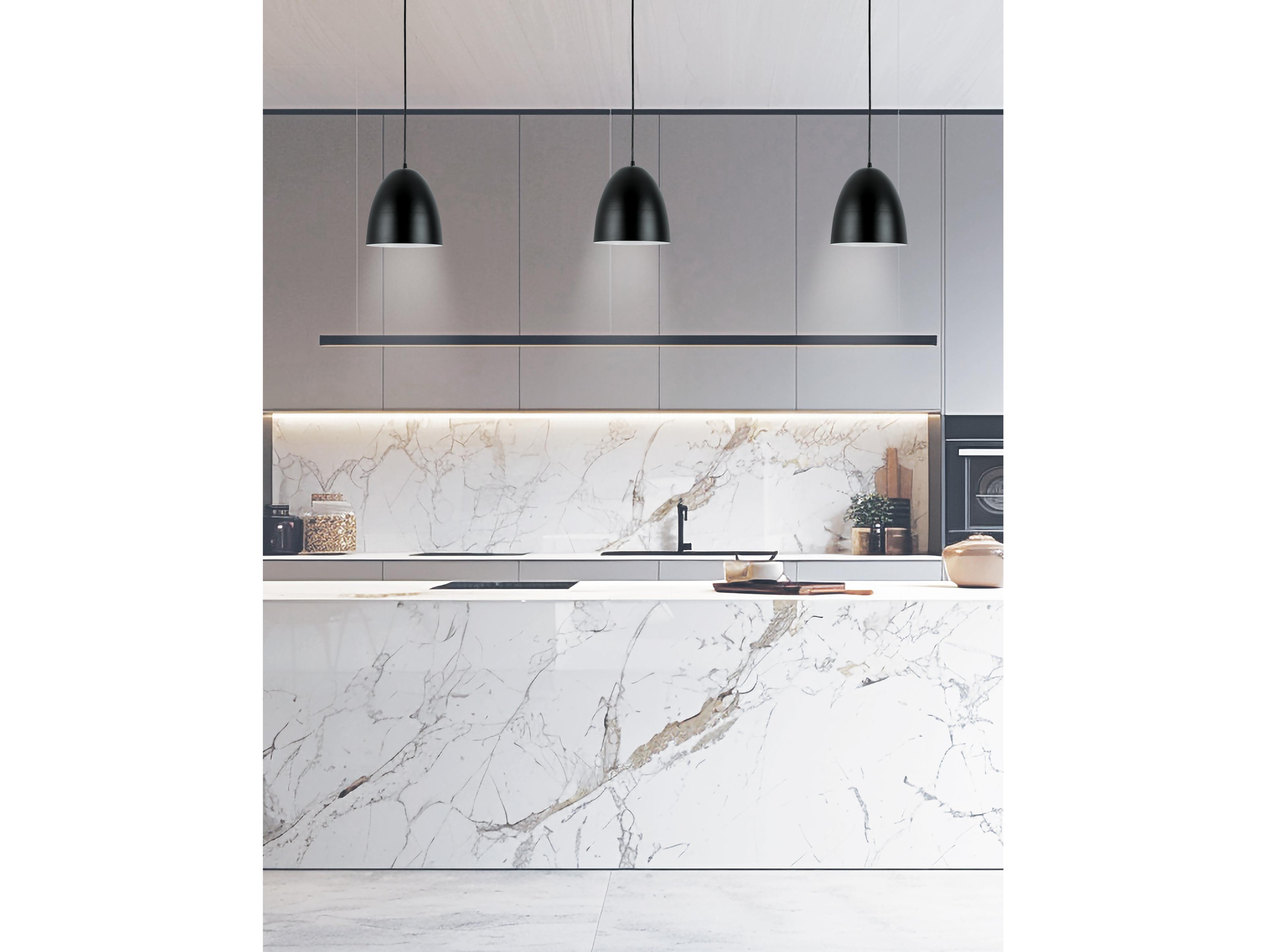 Dainolite Ofelia 1-Light Matte Black Dome Mini Pendant