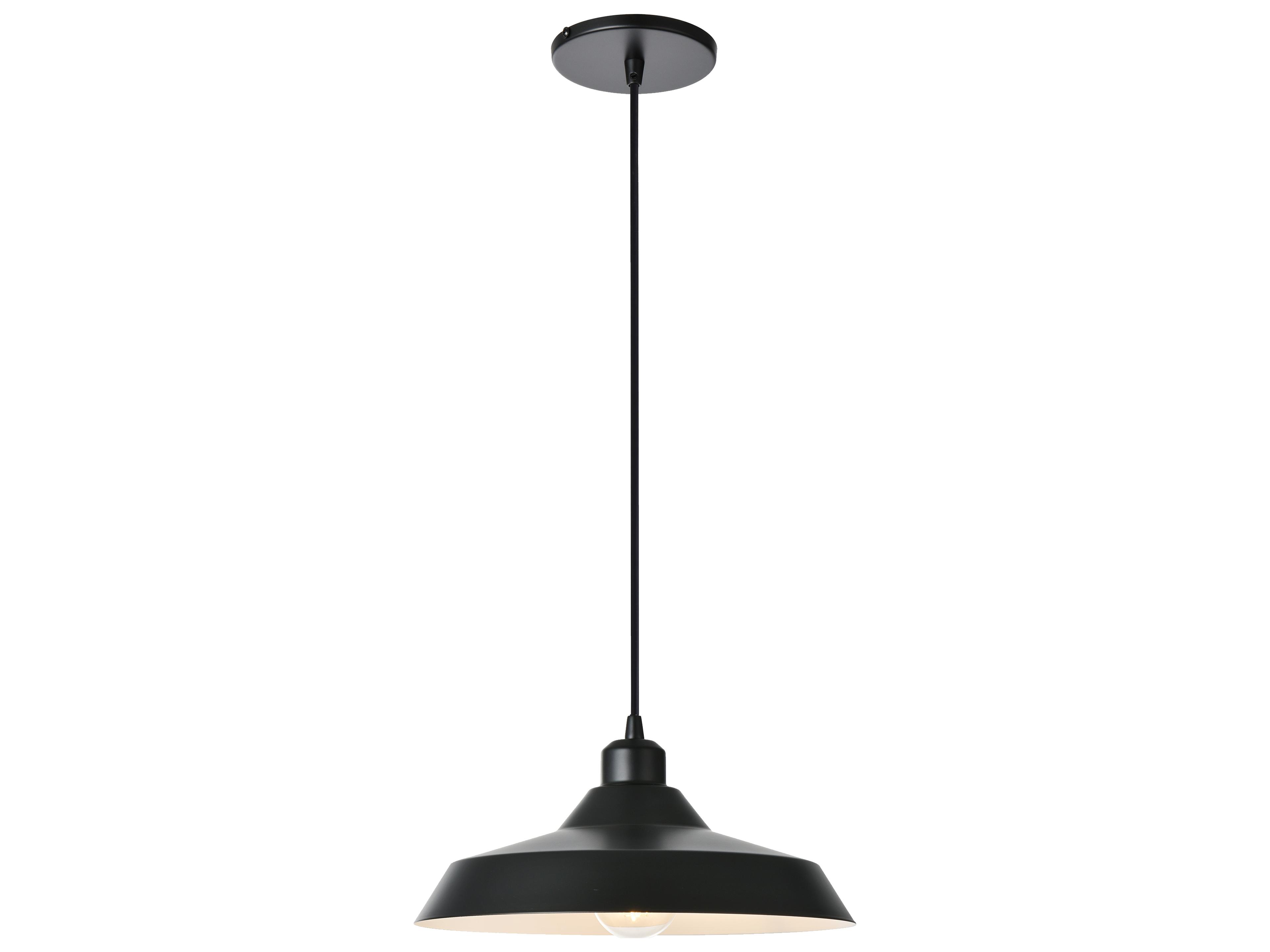 Dainolite Olya 1-Light Matte Black Dome Mini Pendant