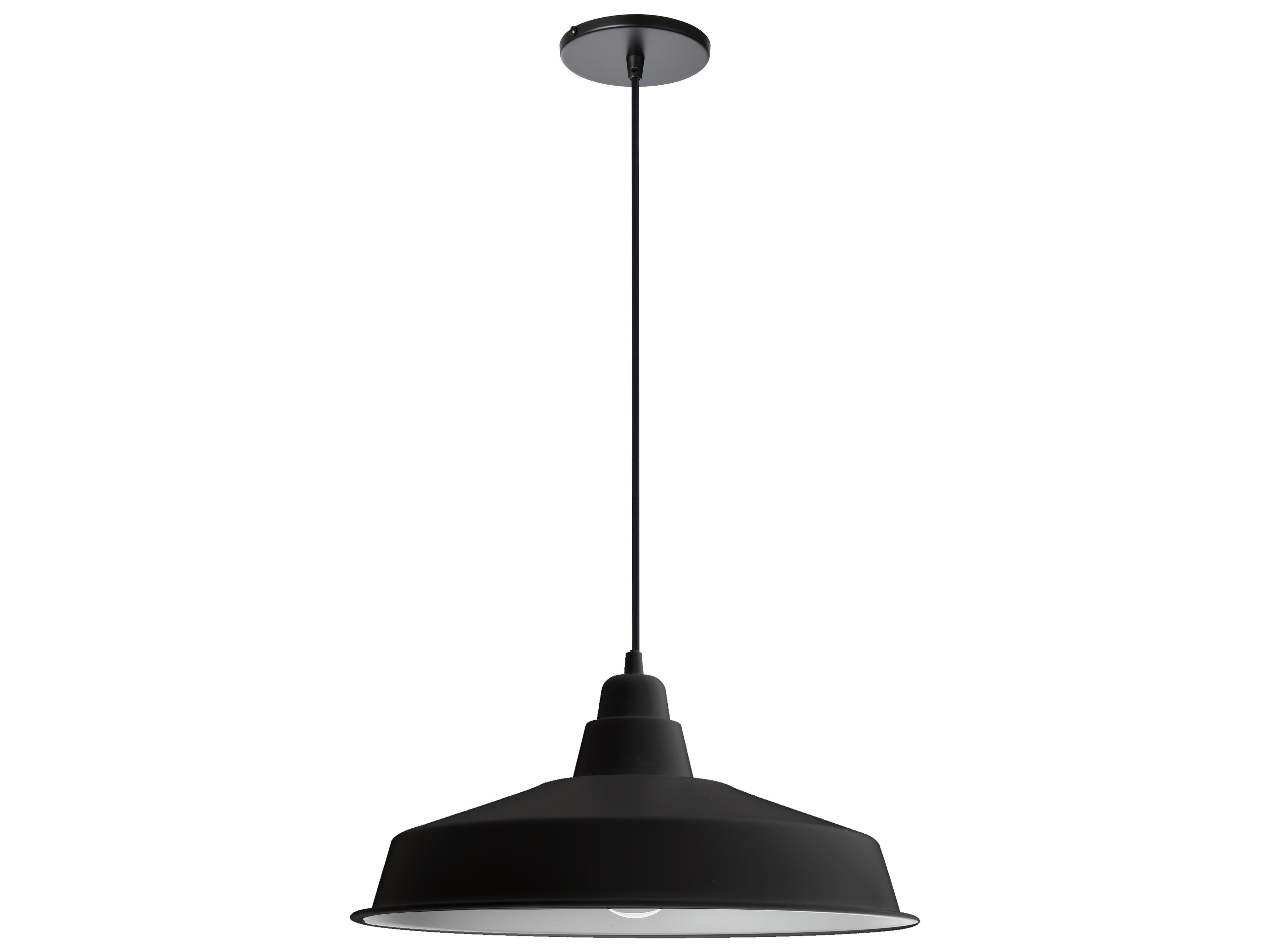 Dainolite Olya 1-Light Matte Black Dome Pendant