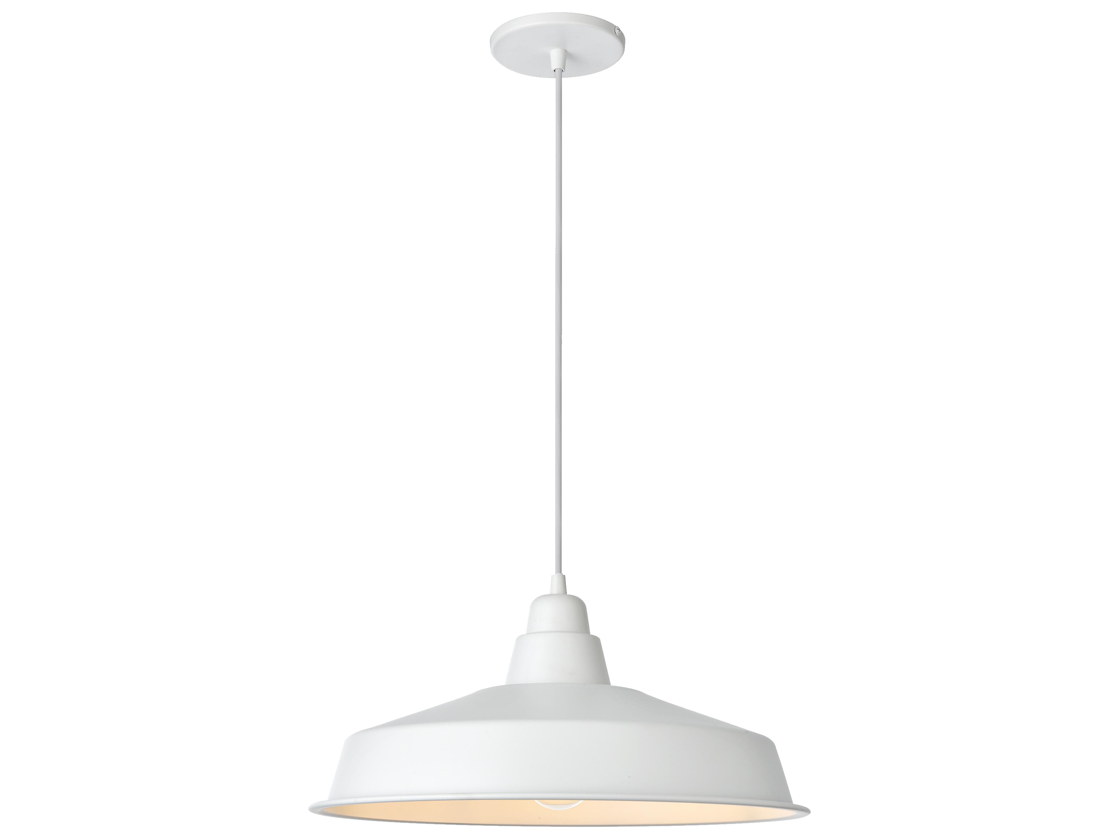 Dainolite Olya 1-Light Matte White Dome Pendant