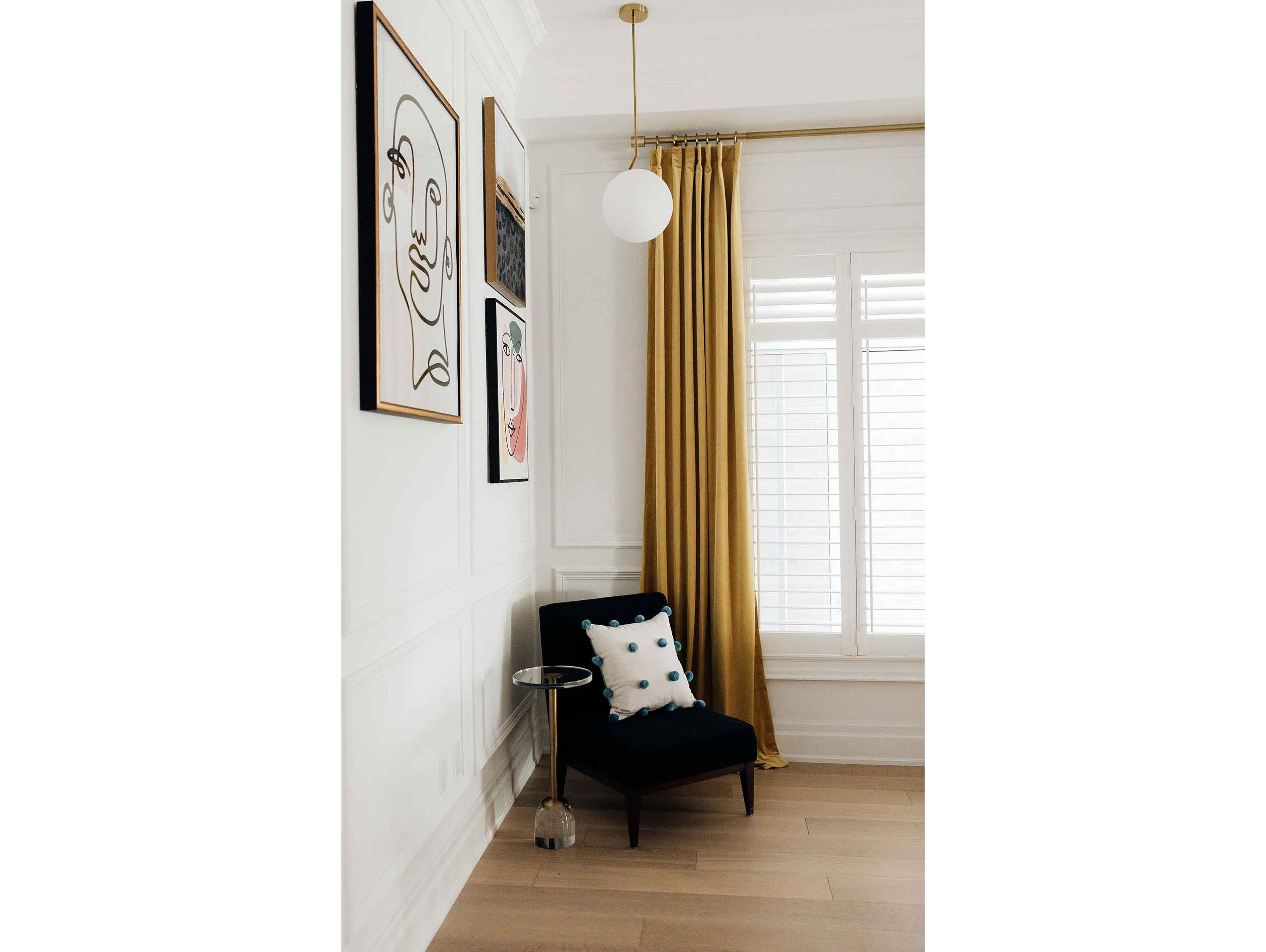 Dainolite Orion 1-Light Gold Globe Pendant