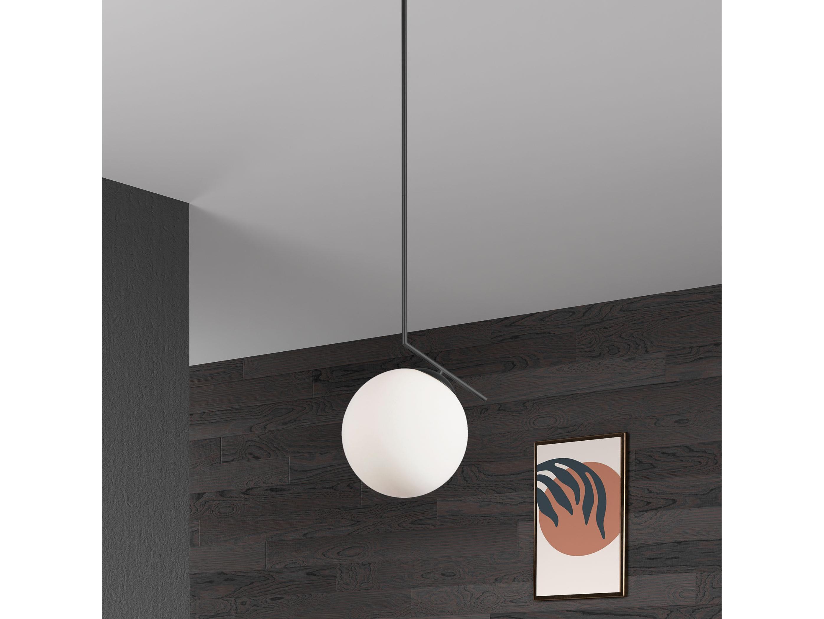 Dainolite Orion 1-Light Matte Black Globe Pendant