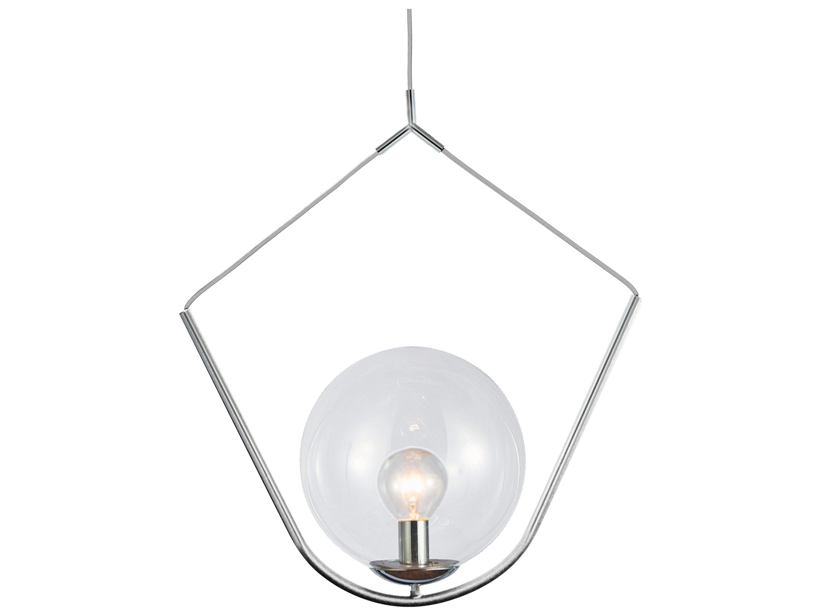 Dainolite Orion 1-Light Polished Chrome Globe Geometric Pendant