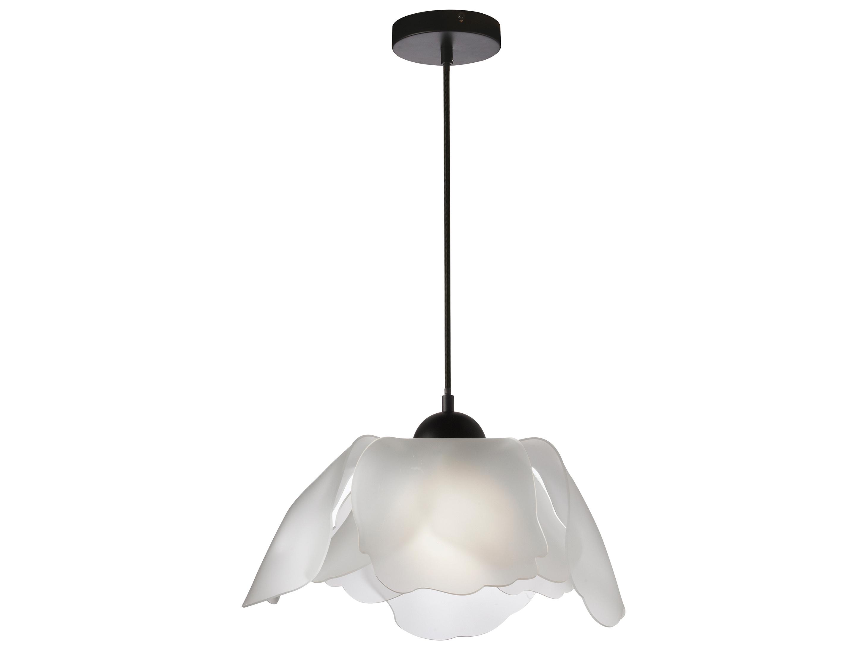 Dainolite Passion 1-Light Matte Black White Pendant