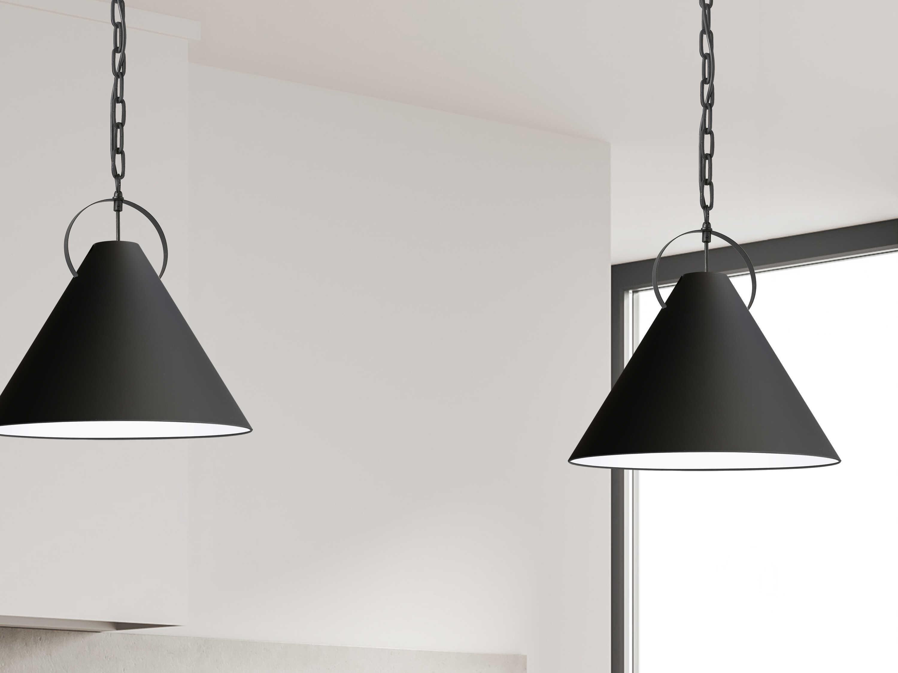 Dainolite Princeton 1-Light Matte Black Pendant