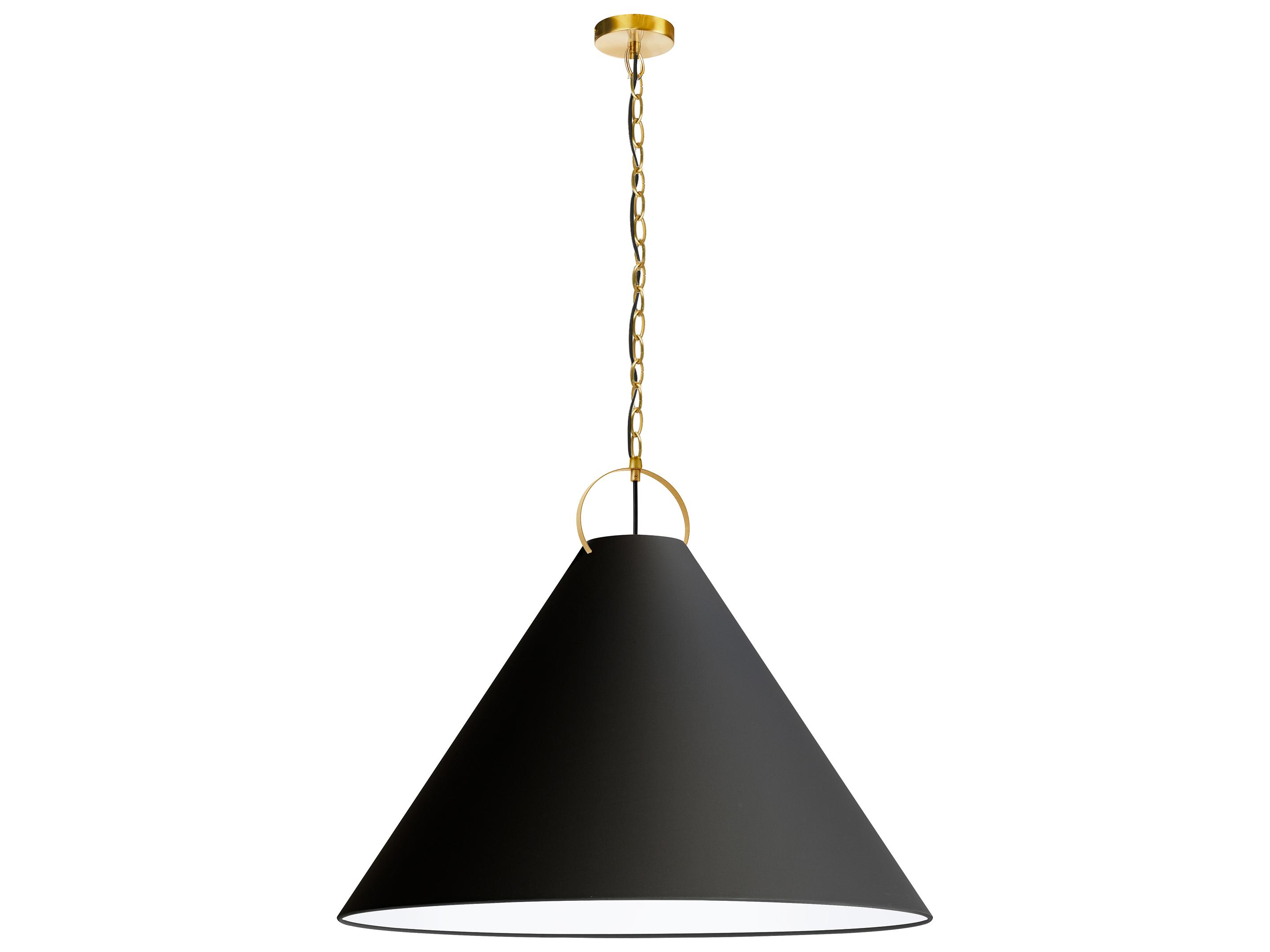 Dainolite Princeton 1-Light Black Aged Brass Pendant