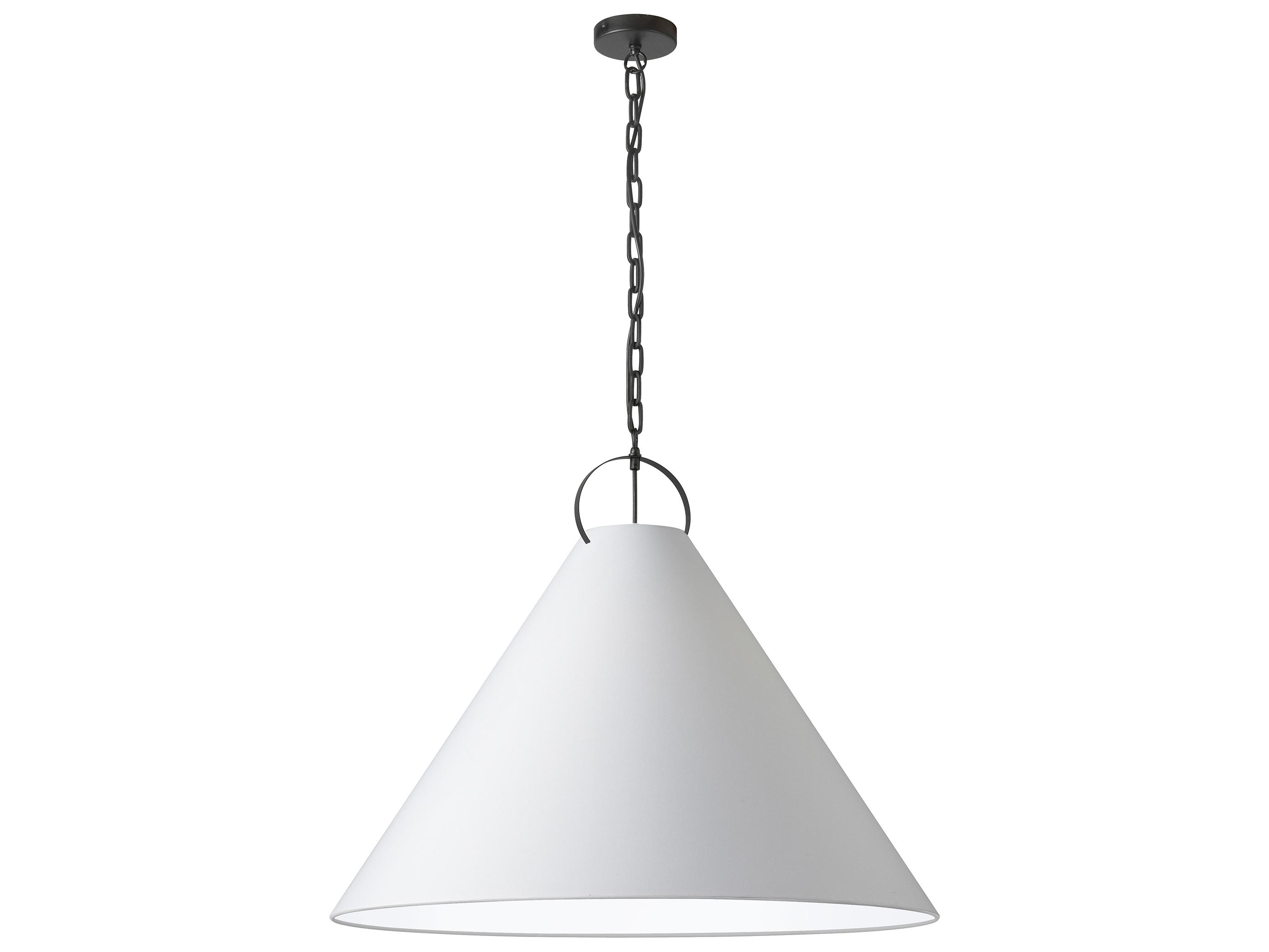 Dainolite Princeton 1-Light Matte Black White Pendant