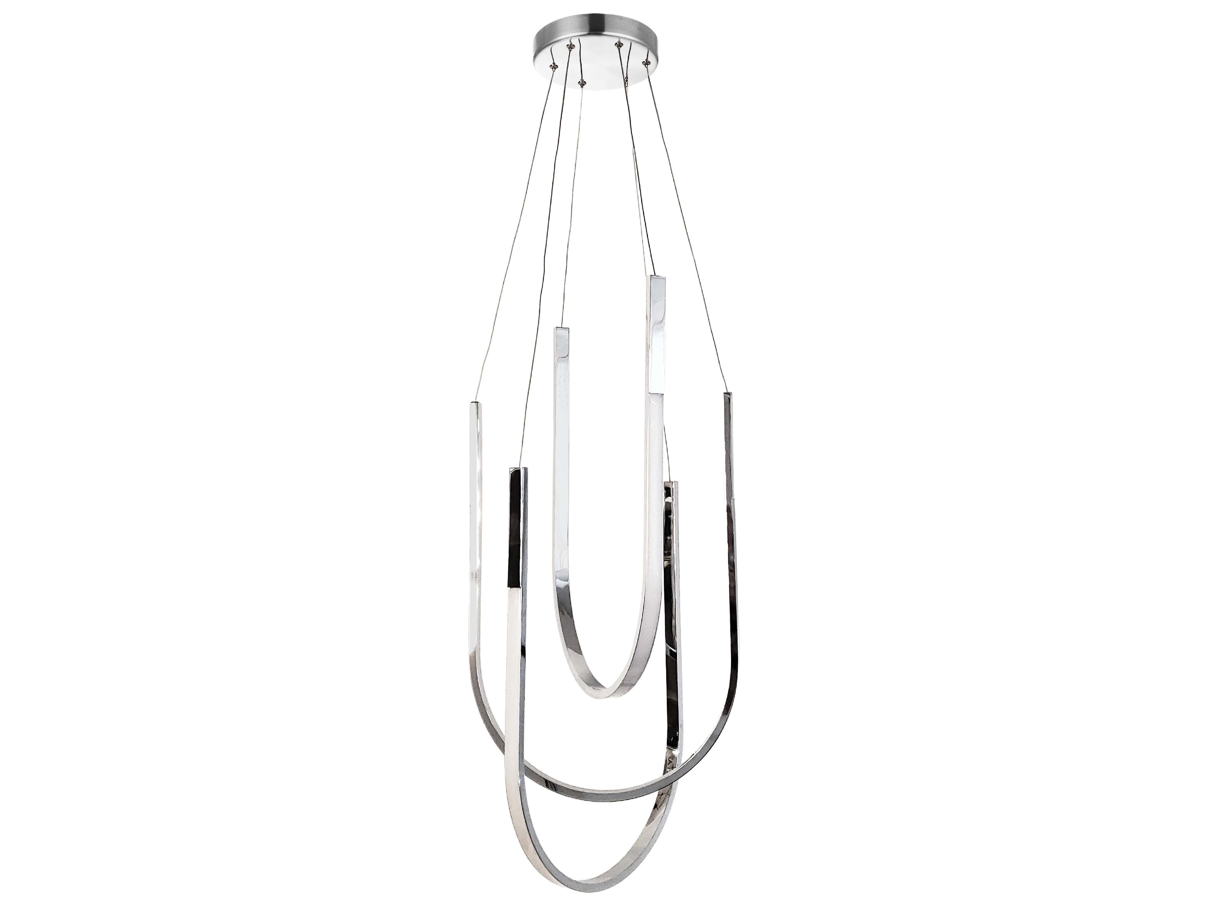 Dainolite Pacari 3-Light Polished Chrome White Pendant