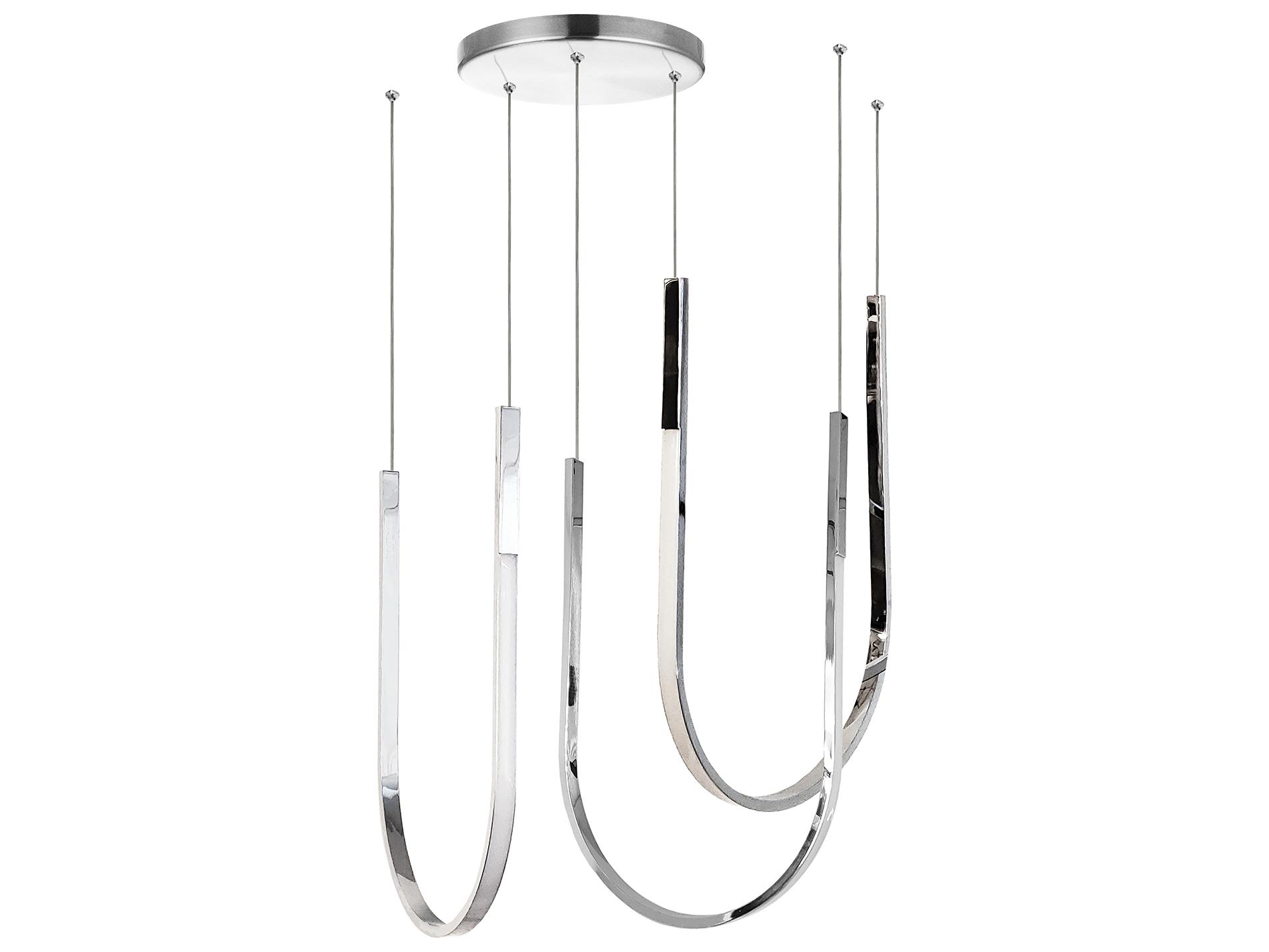 Dainolite Pacari 3-Light Polished Chrome White Pendant