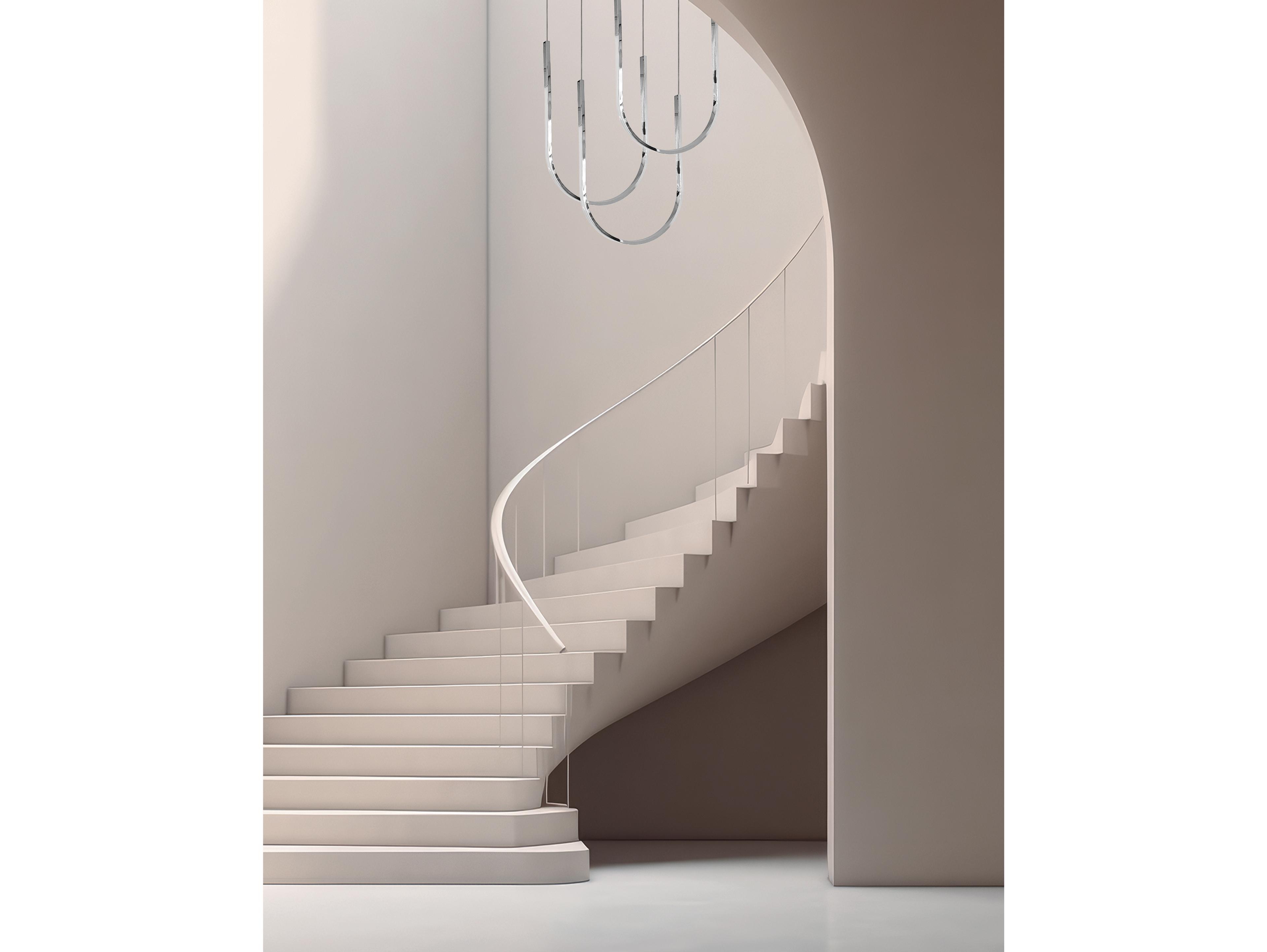 Dainolite Pacari 3-Light Polished Chrome White Pendant