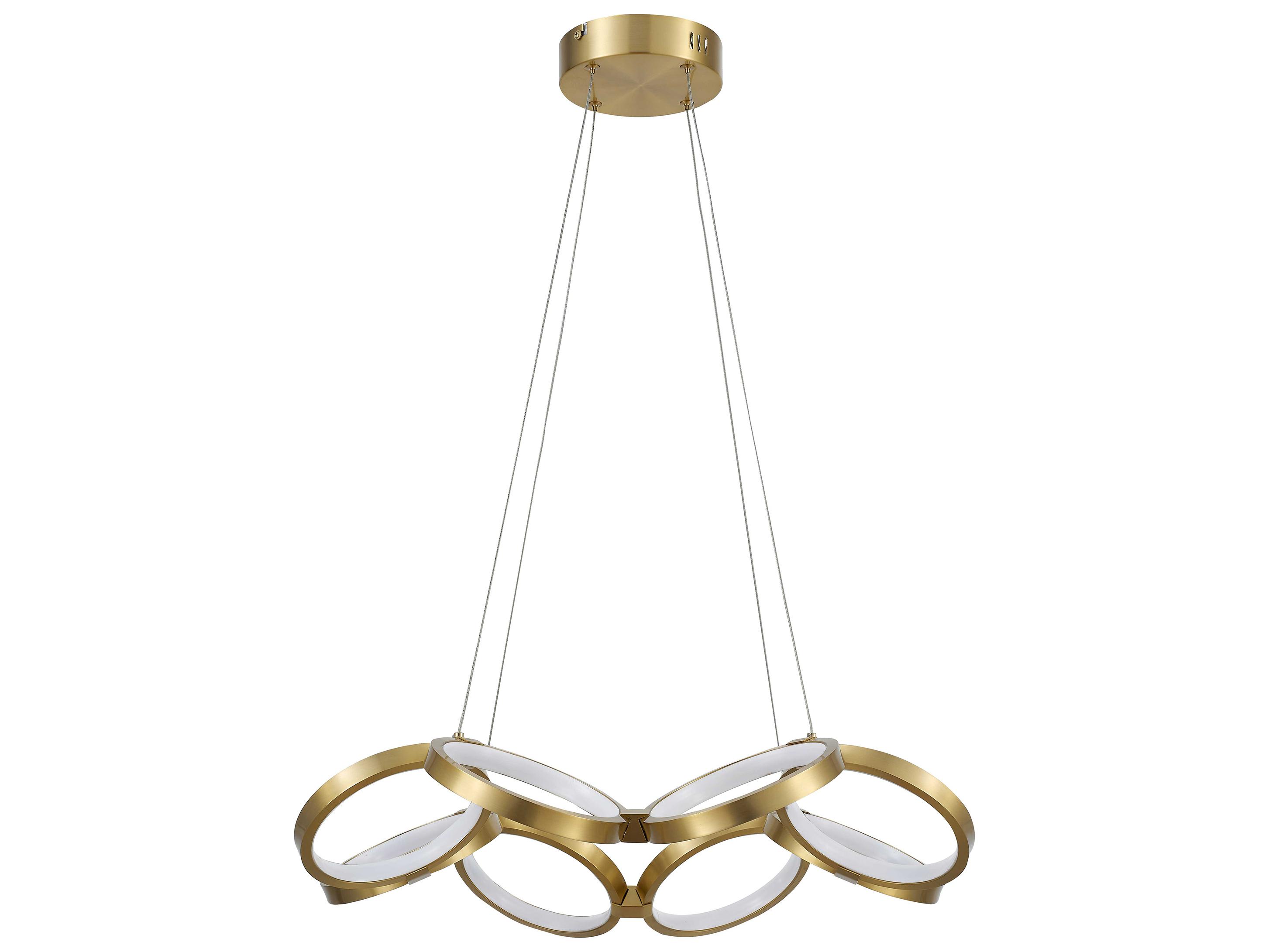 Dainolite Philo 1-Light Aged Brass Geometric Chandelier