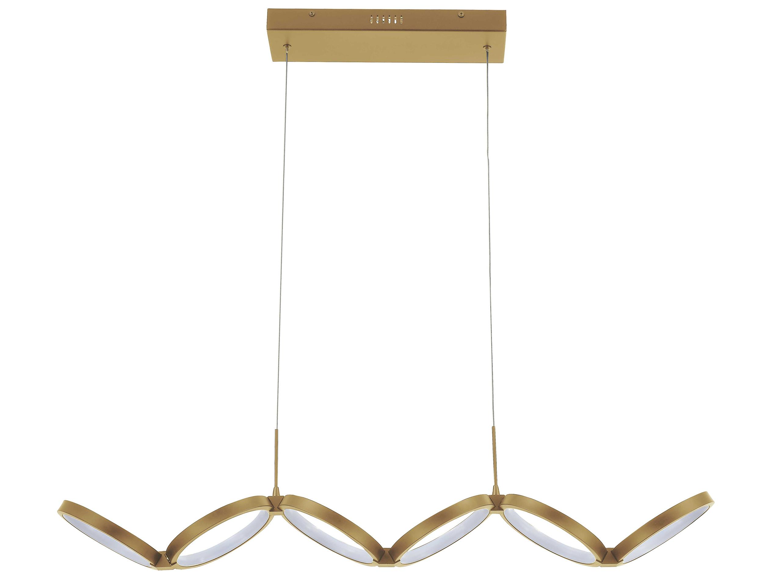 Dainolite Philo 1-Light Aged Brass Linear Island Pendant
