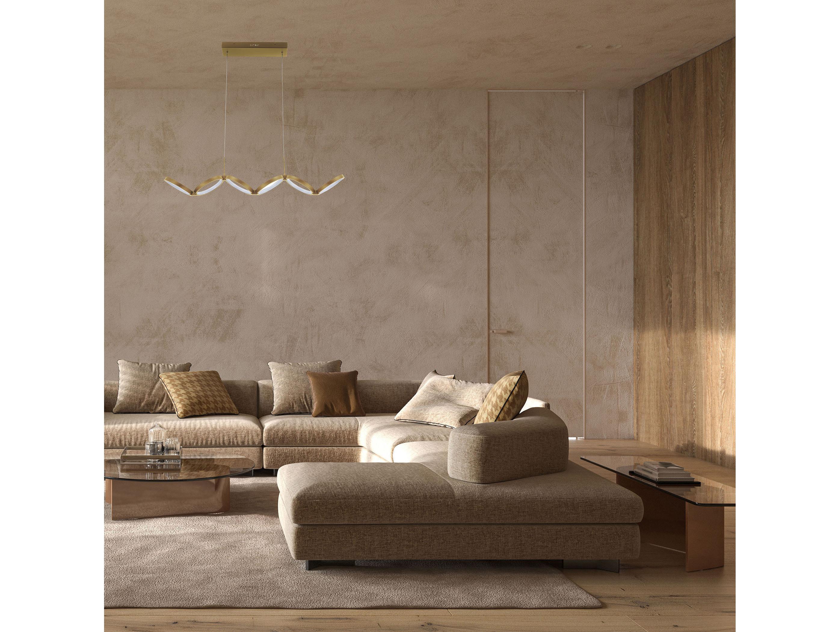 Dainolite Philo 1-Light Aged Brass Linear Island Pendant