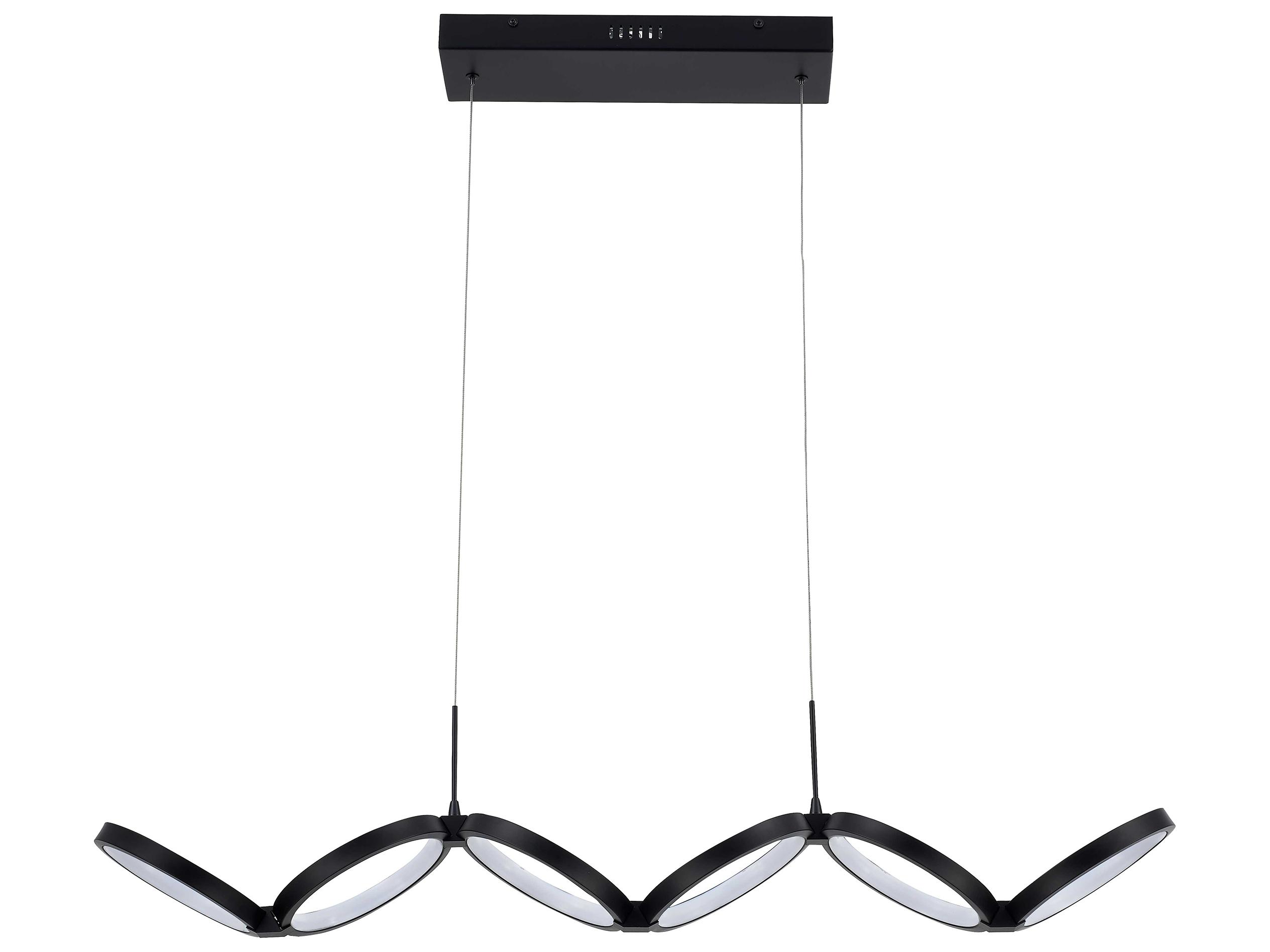 Dainolite Philo 1-Light Matte Black Linear Island Pendant