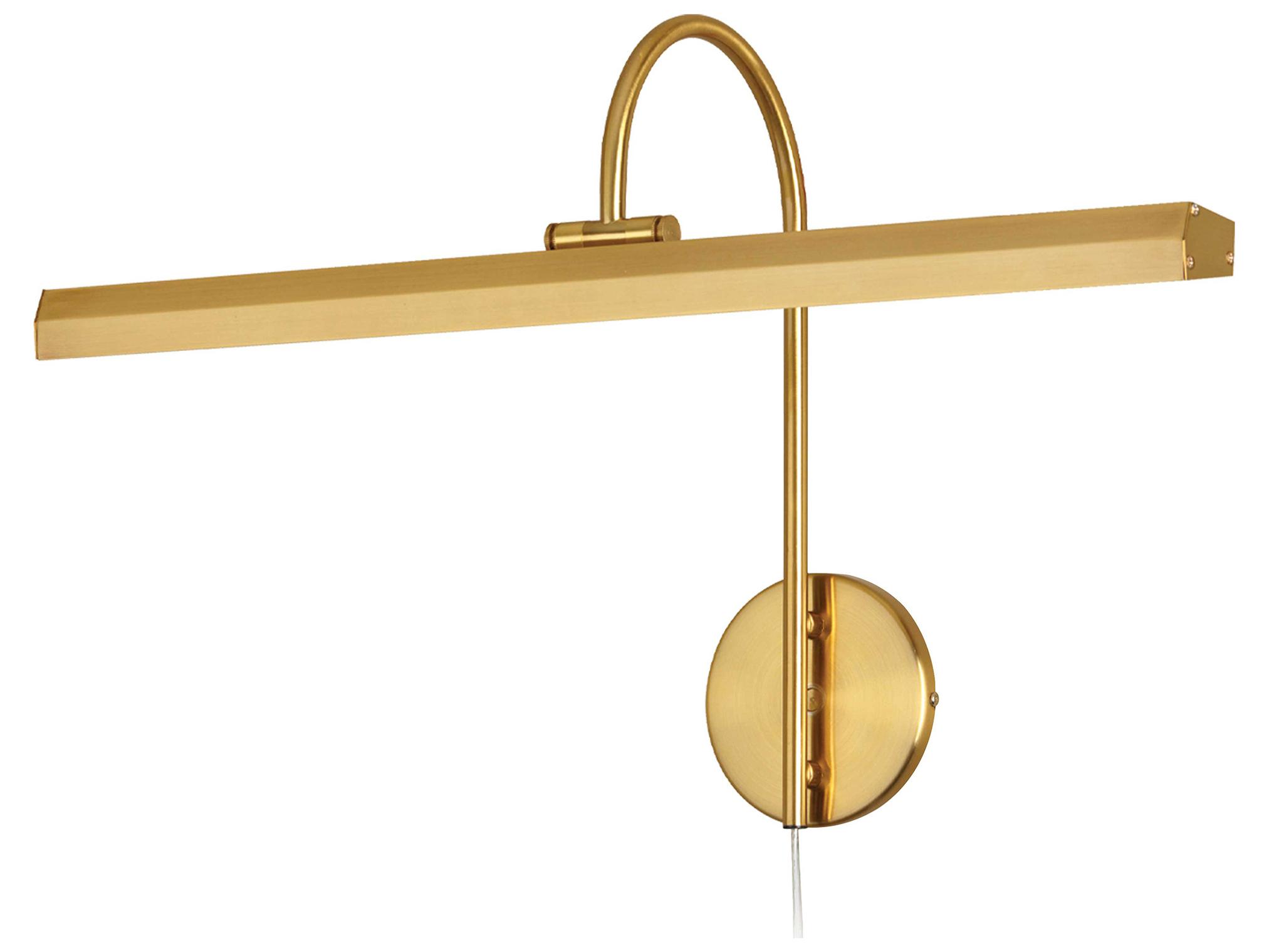 Dainolite Display Exhibit 3-Light Aged Brass Picture Light