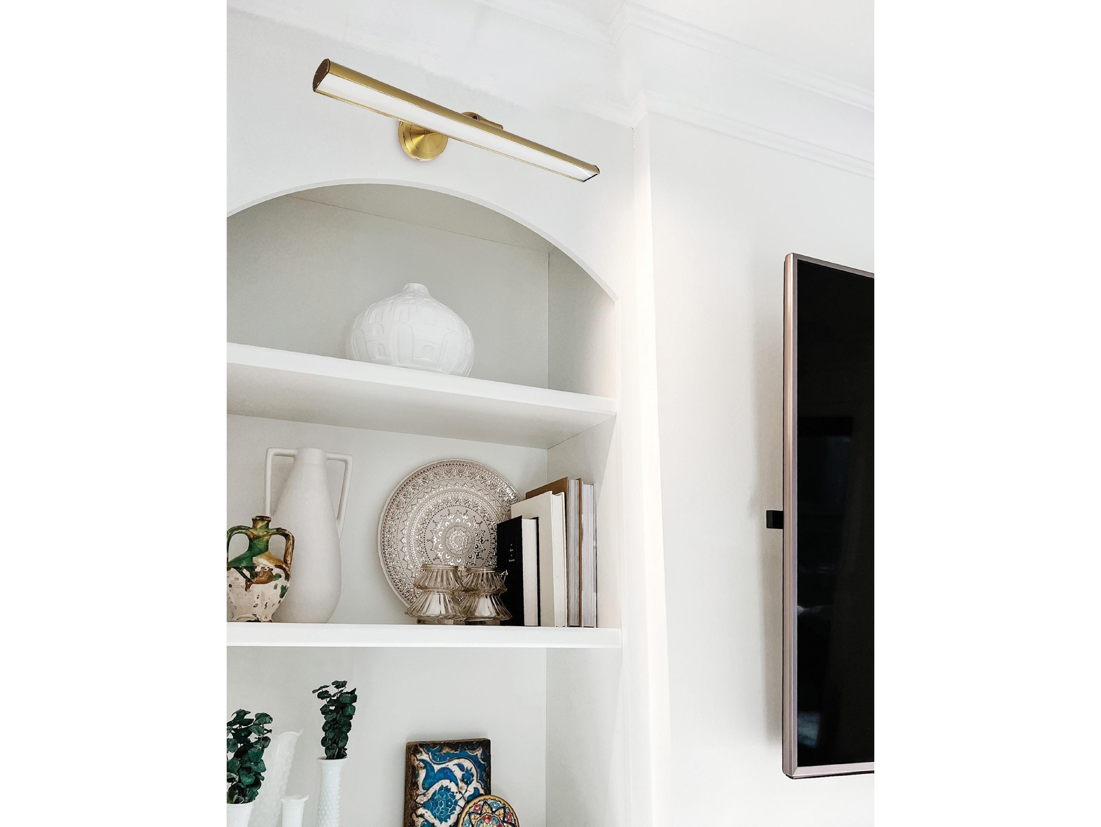 Dainolite Reina 1-Light Aged Brass Picture Light