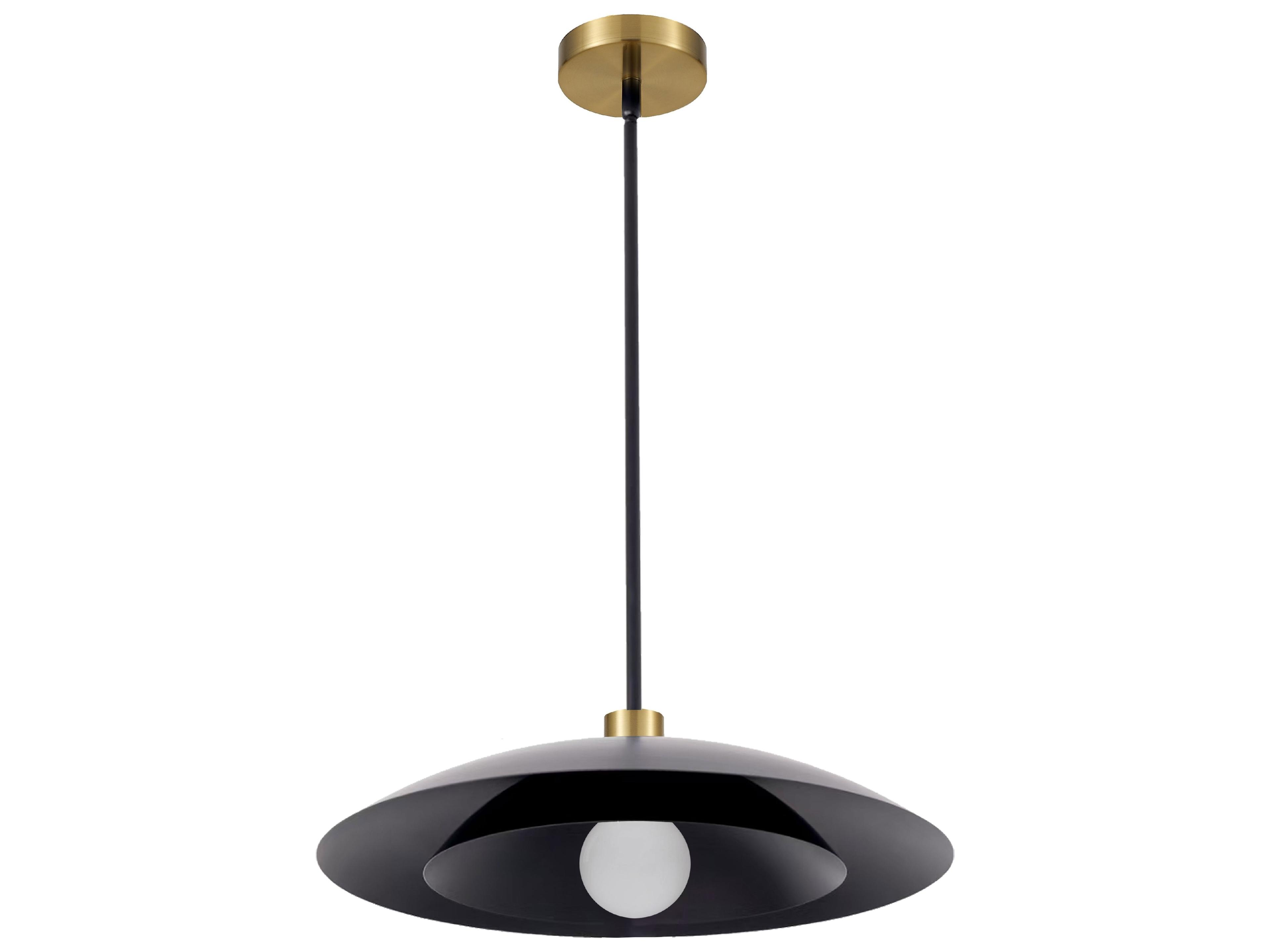 Dainolite Pima 1-Light Matte Black Dome Pendant