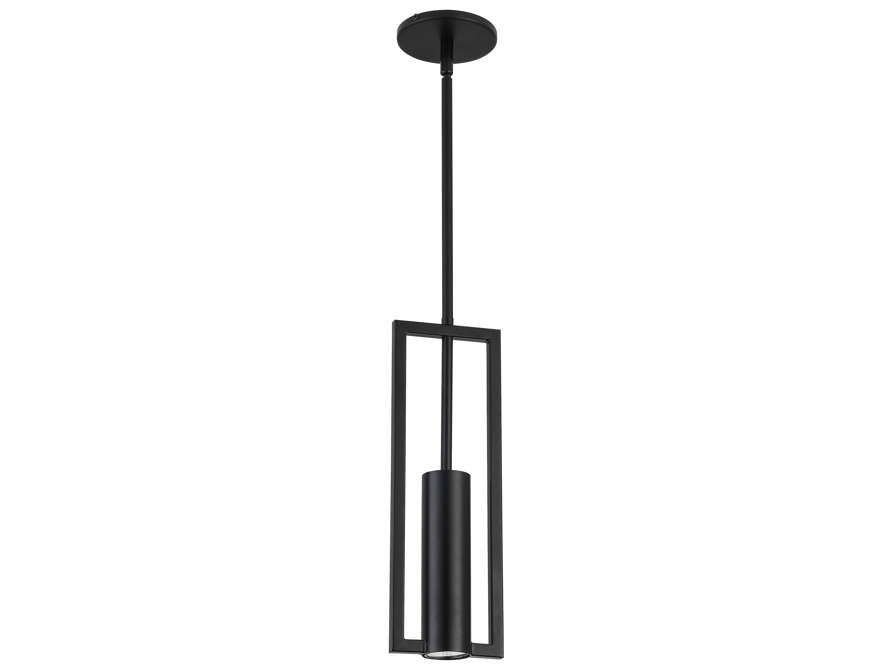 Dainolite Pauline 1-Light Matte Black Geometric Mini Pendant