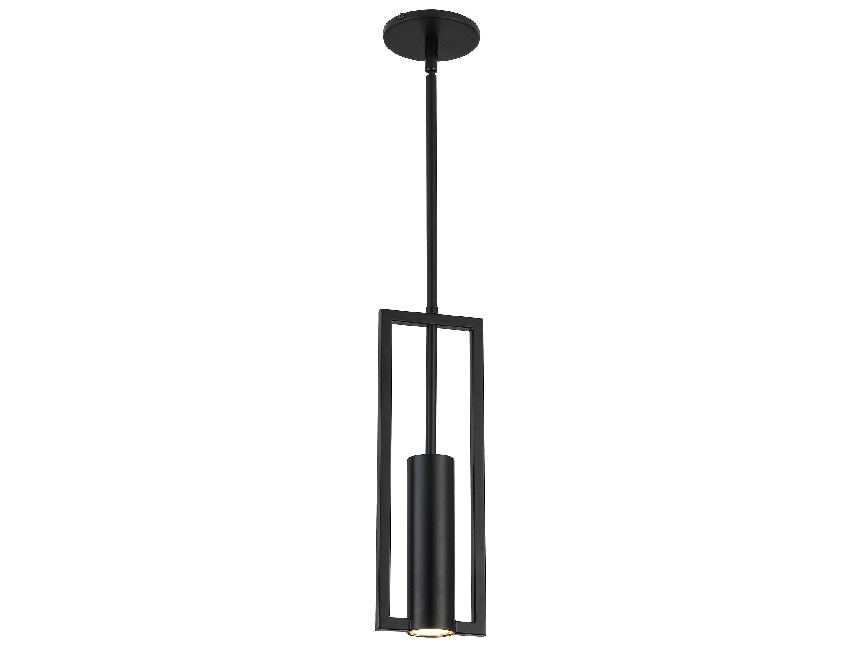 Dainolite Pauline 1-Light Matte Black Geometric Mini Pendant