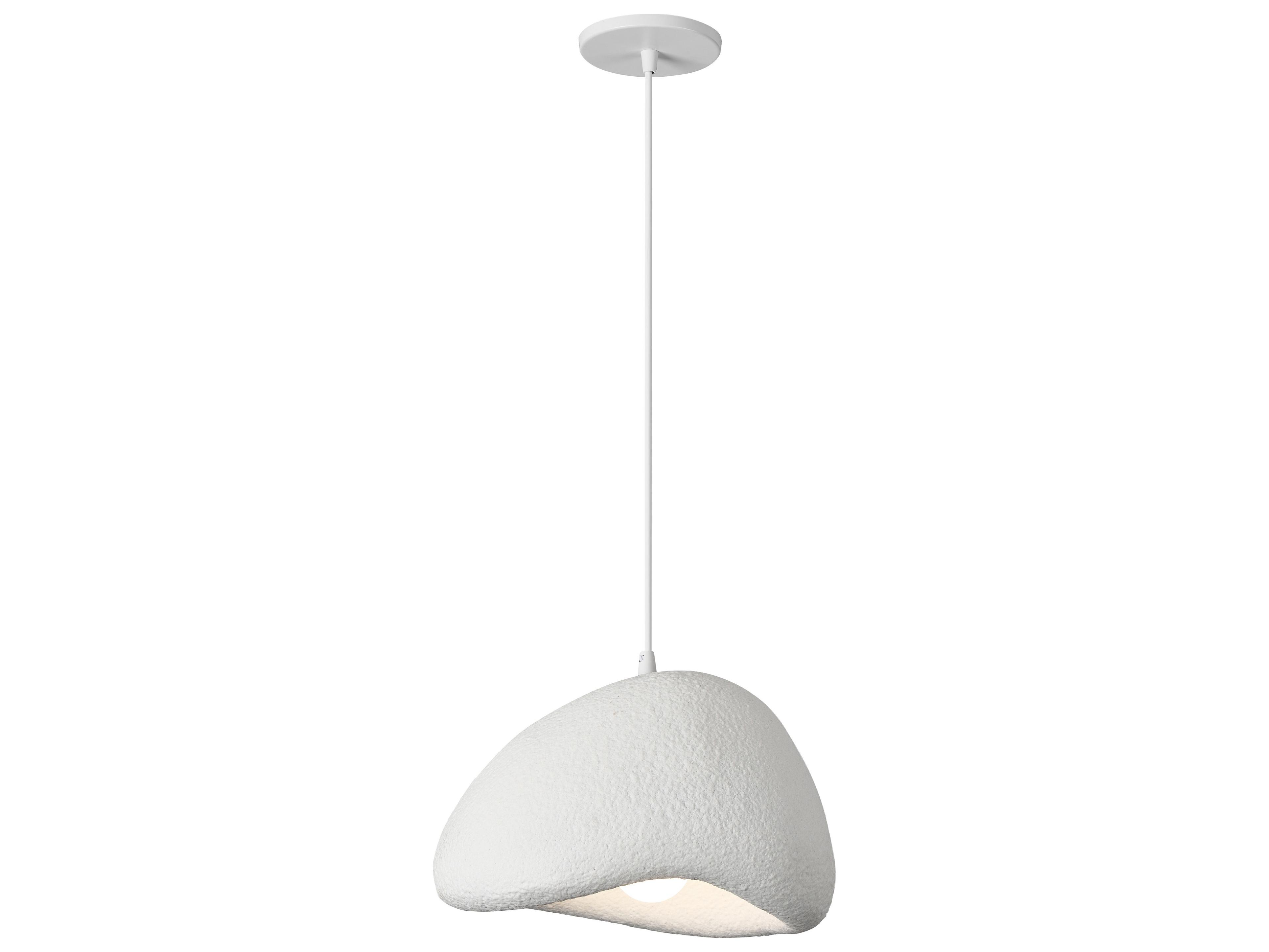 Dainolite Pilar 1-Light White Pendant