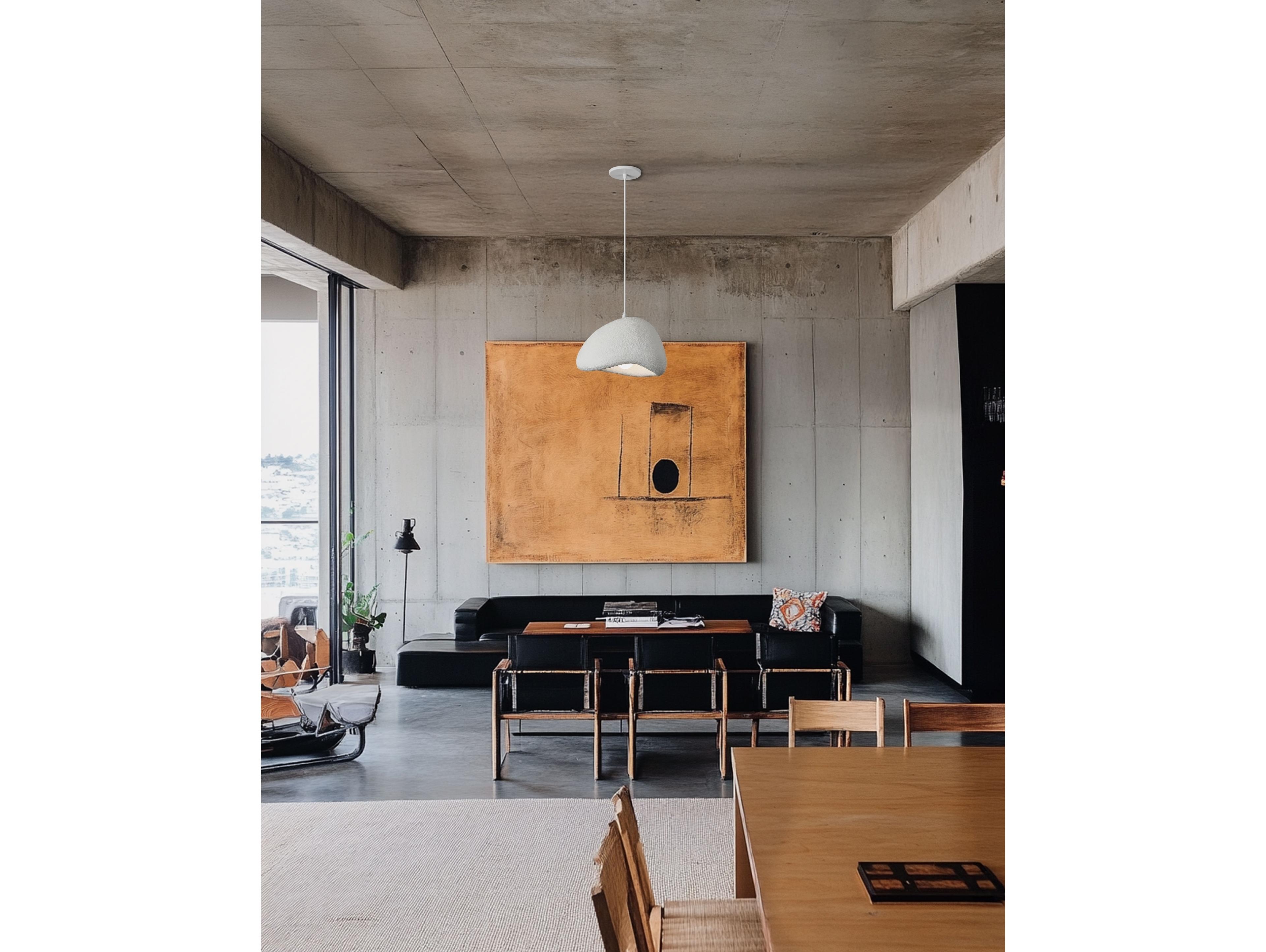 Dainolite Pilar 1-Light White Pendant