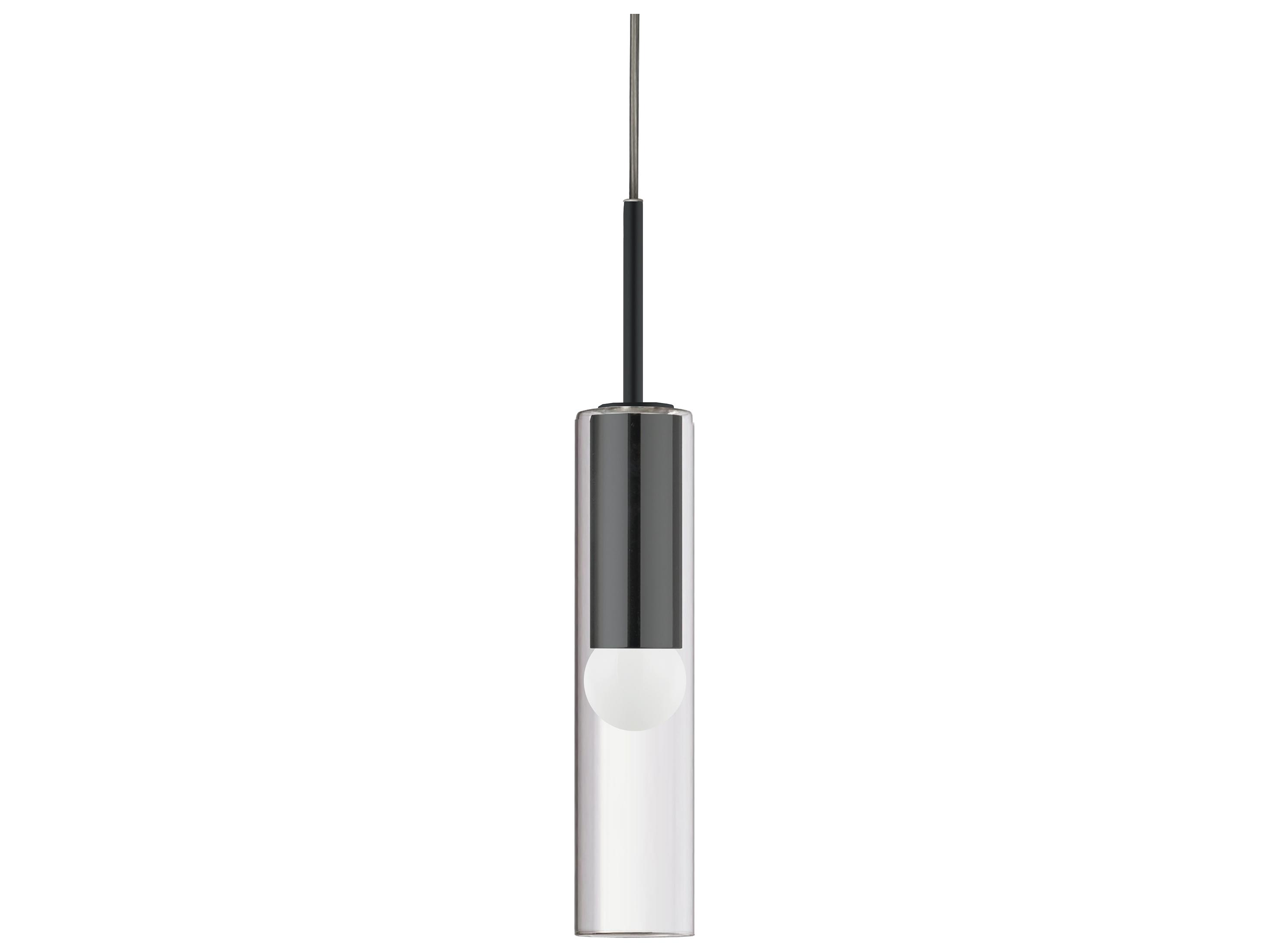 Dainolite Palmer 1-Light Matte Black Cylinder Mini Pendant