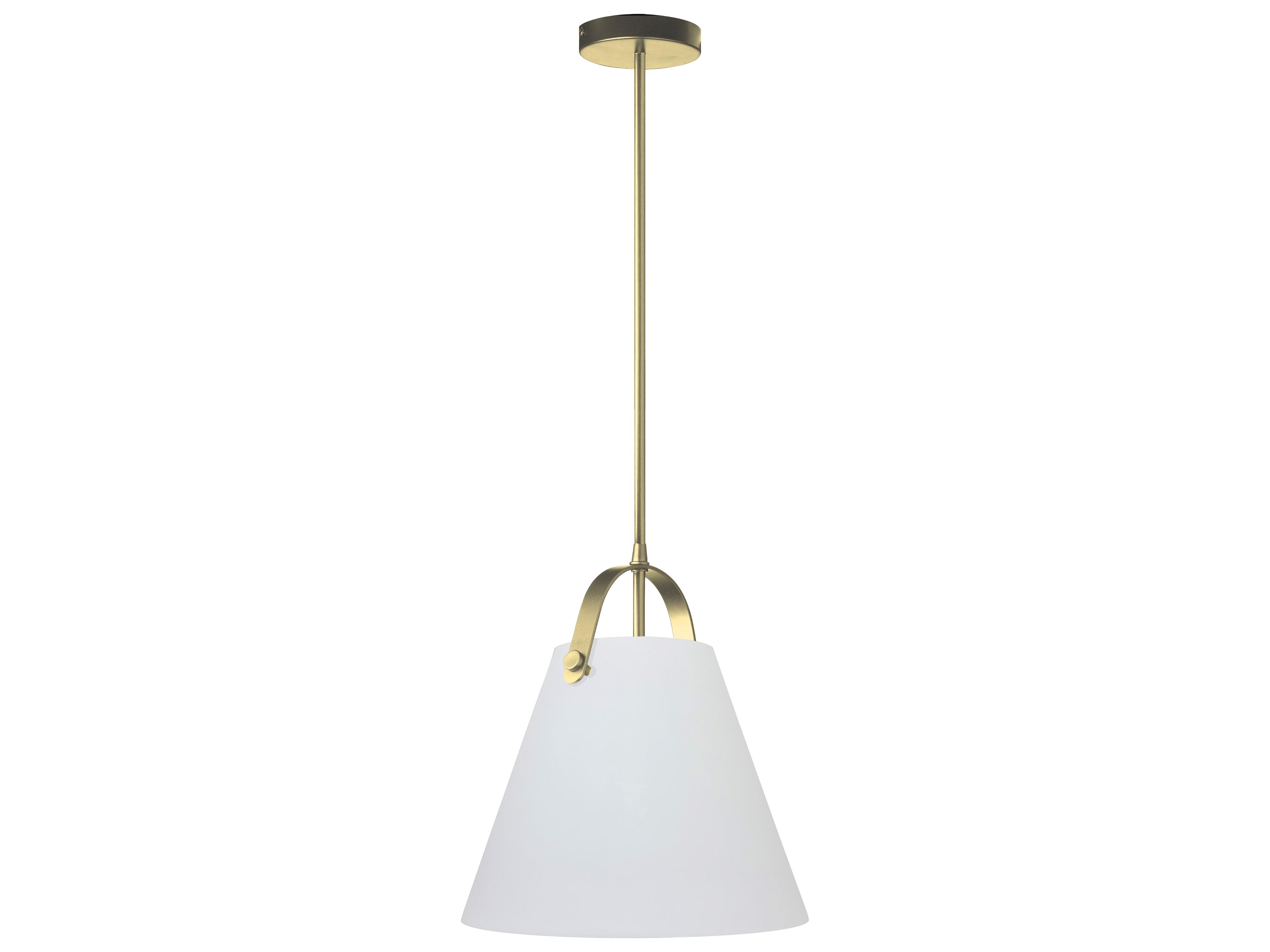 Dainolite Polly 1-Light Aged Brass Drum Pendant