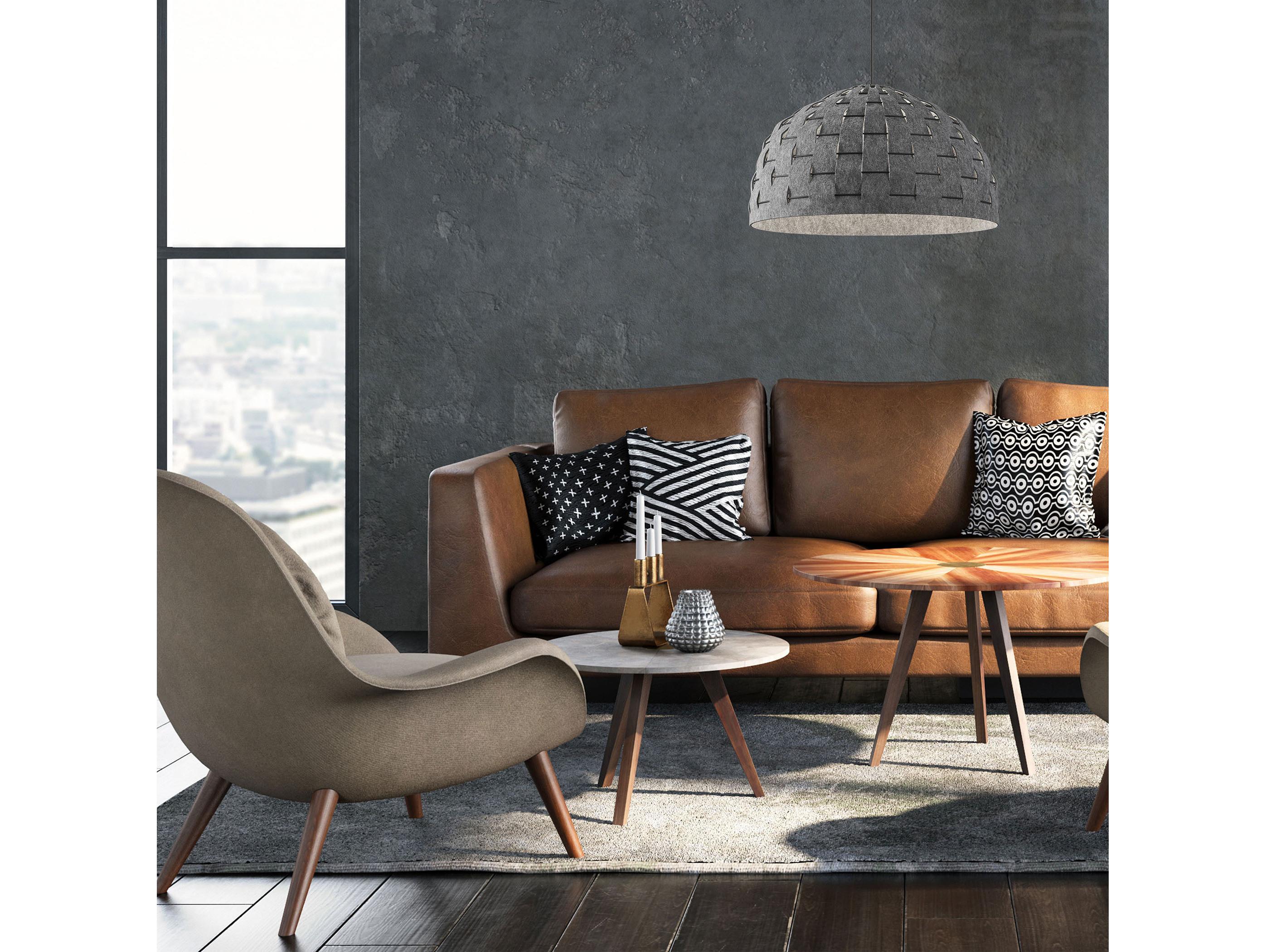 Dainolite Priscilla 1-Light Grey Matte Black Dome Pendant