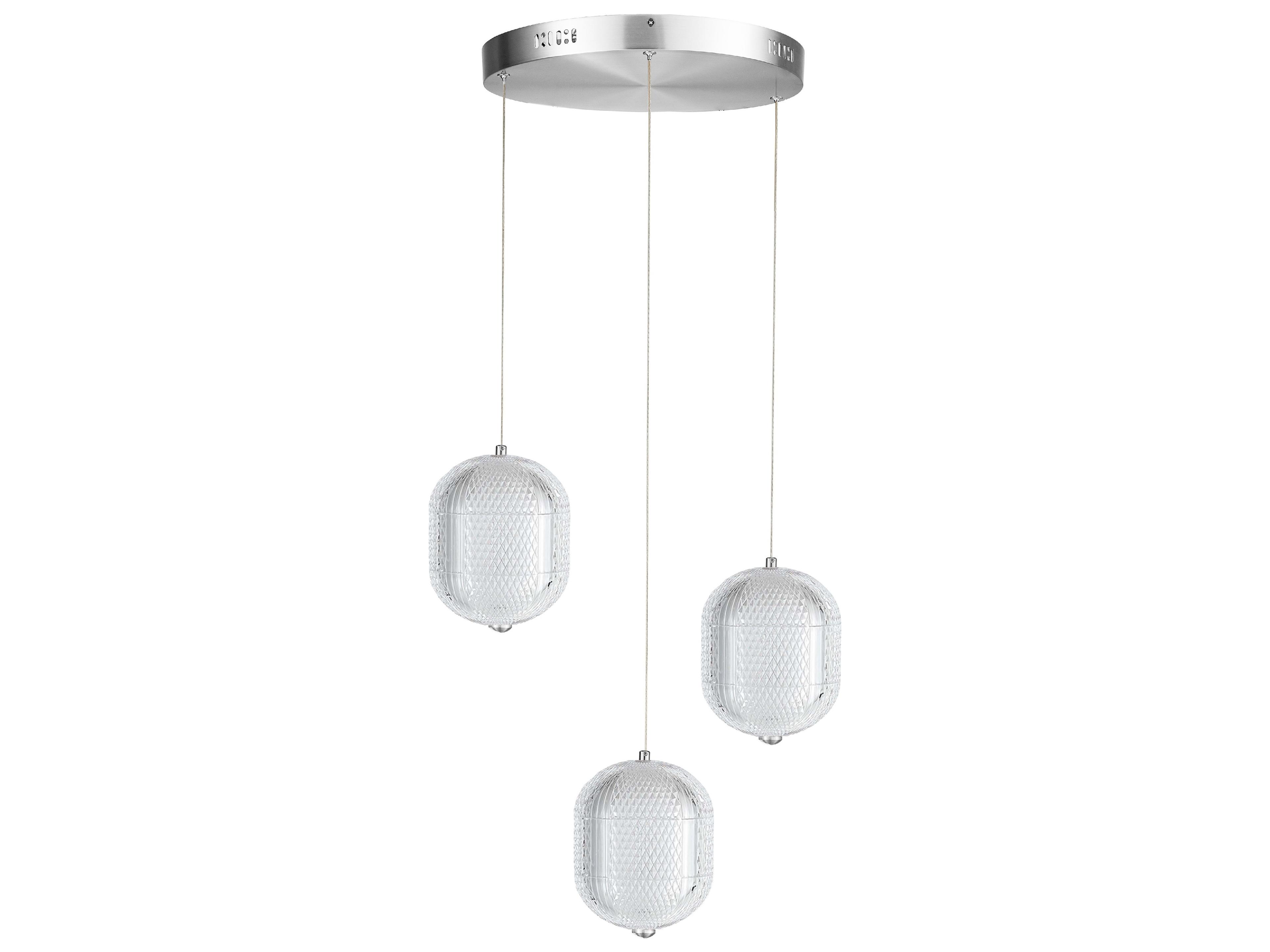 Dainolite Peri 3-Light Polished Chrome Pendant