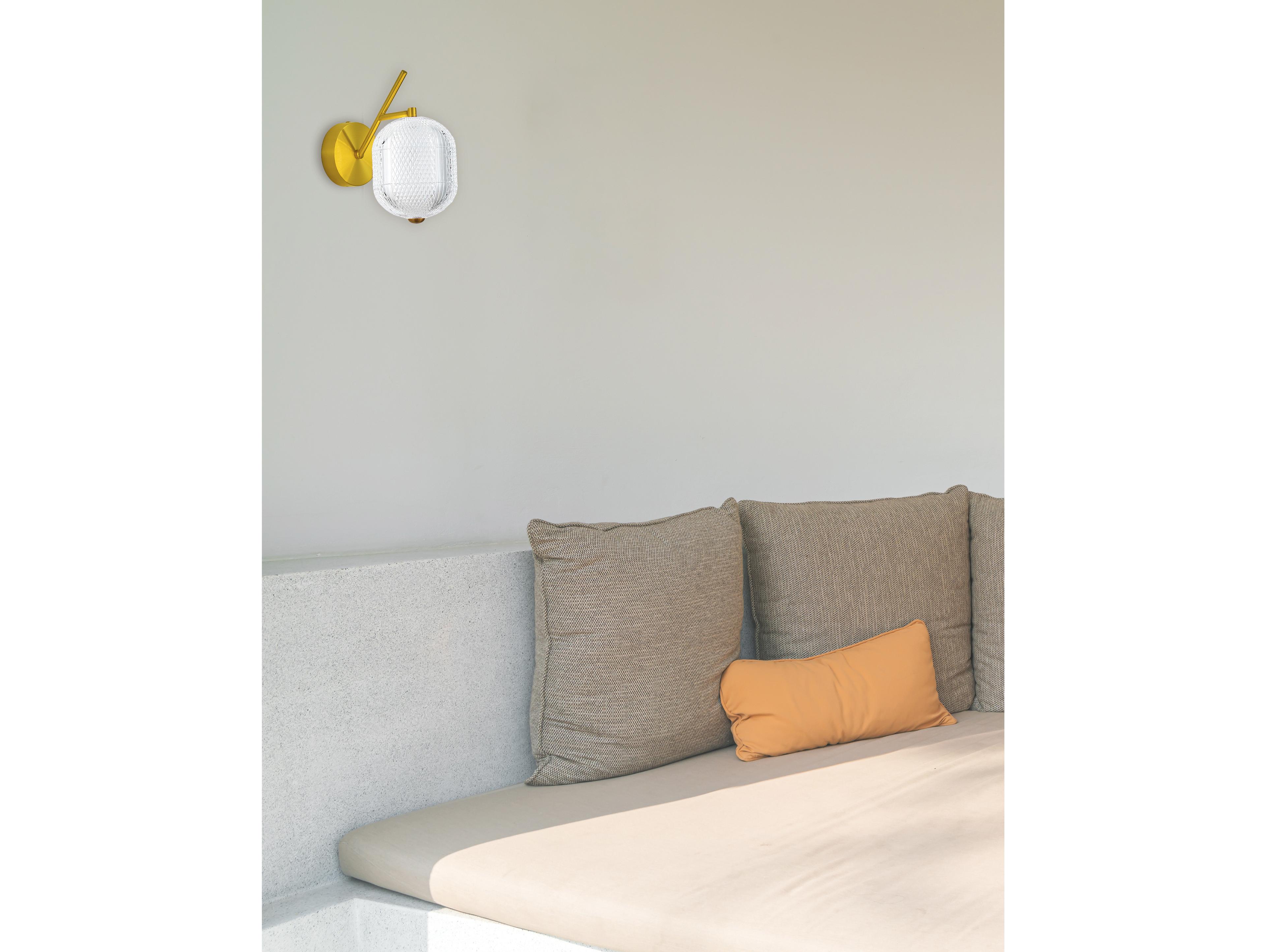 Dainolite Peri 1-Light Aged Brass Wall Sconce