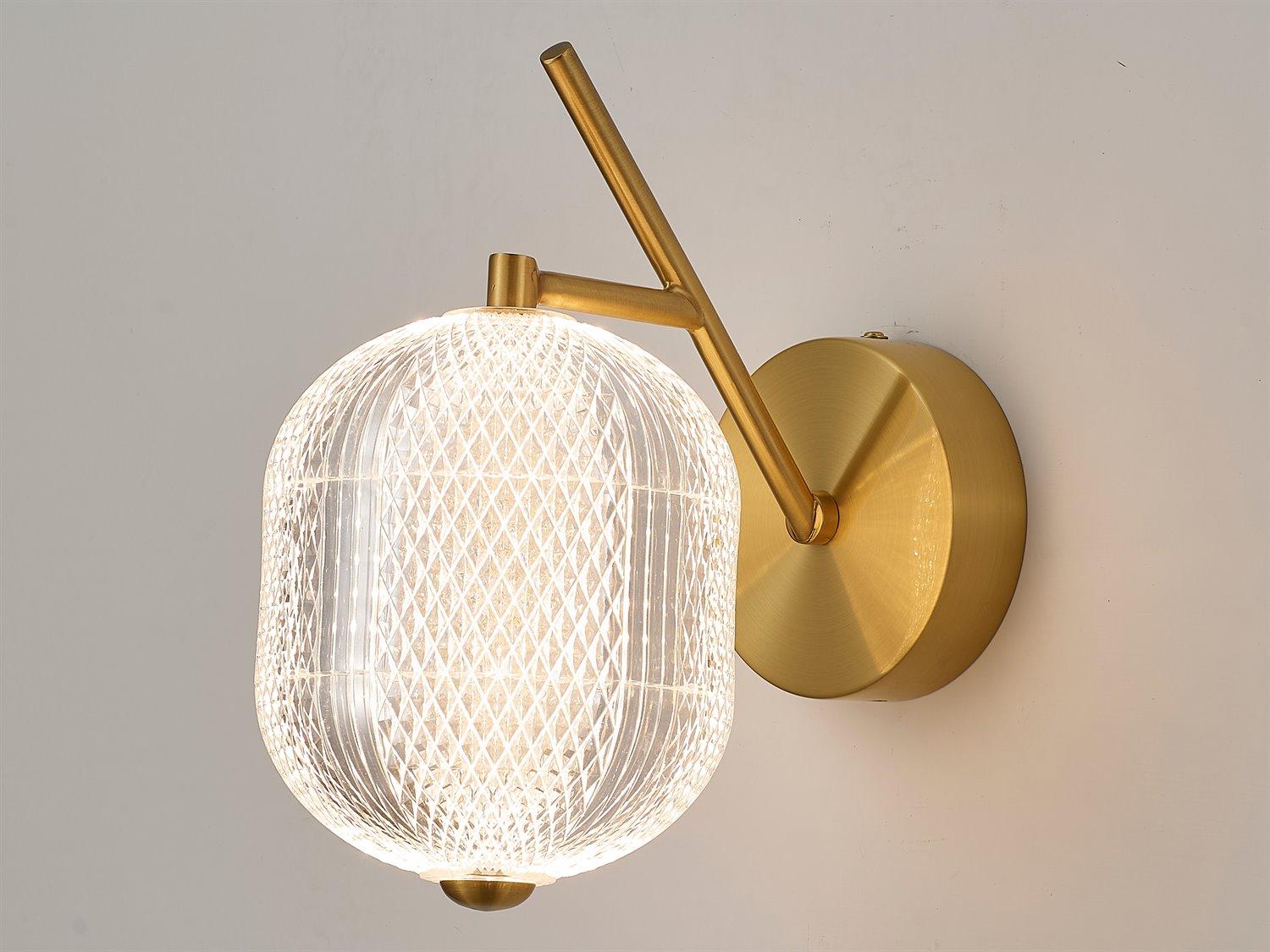 Dainolite Peri 1-Light Aged Brass Wall Sconce