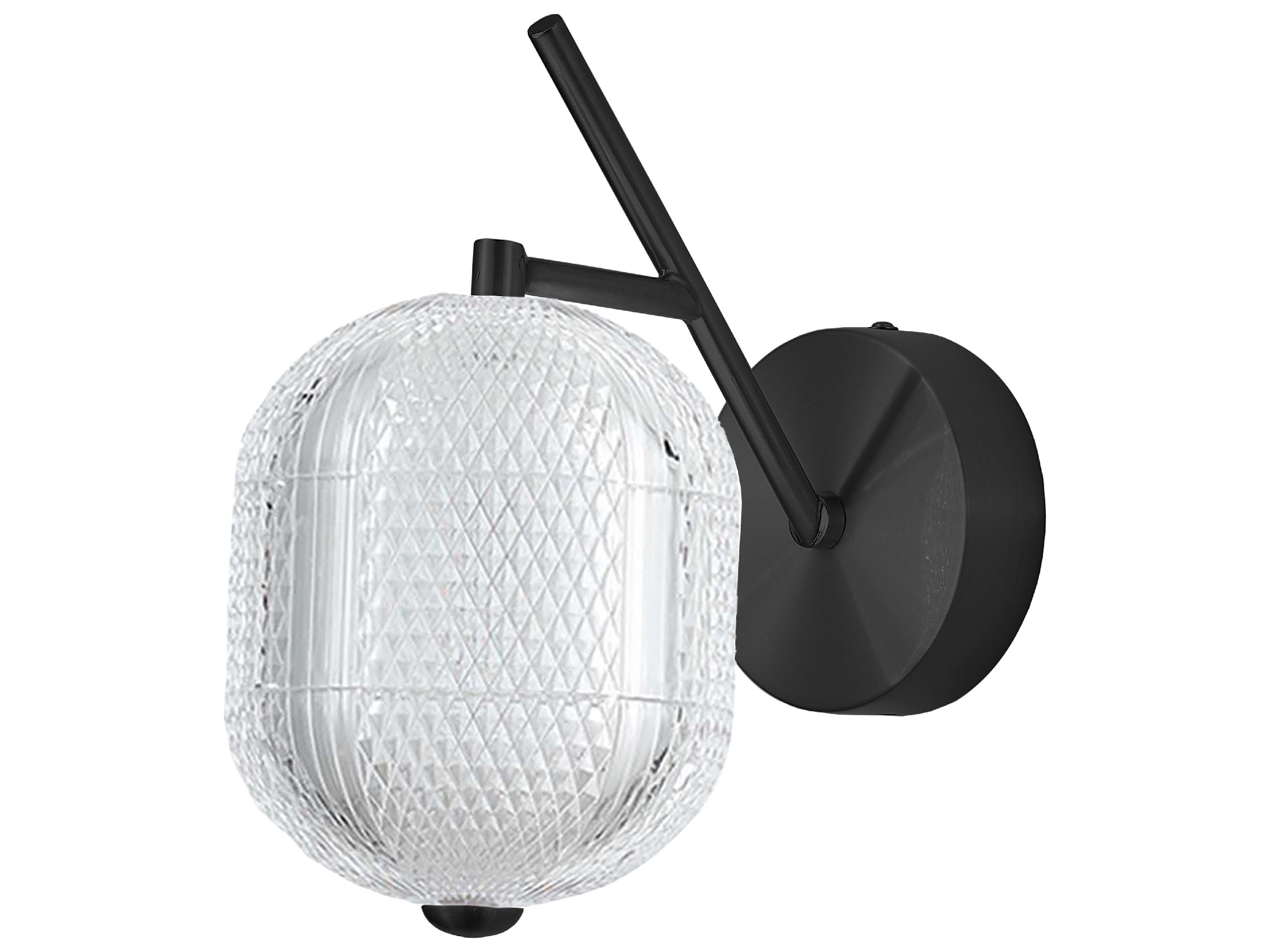 Dainolite Peri 1-Light Matte Black Wall Sconce