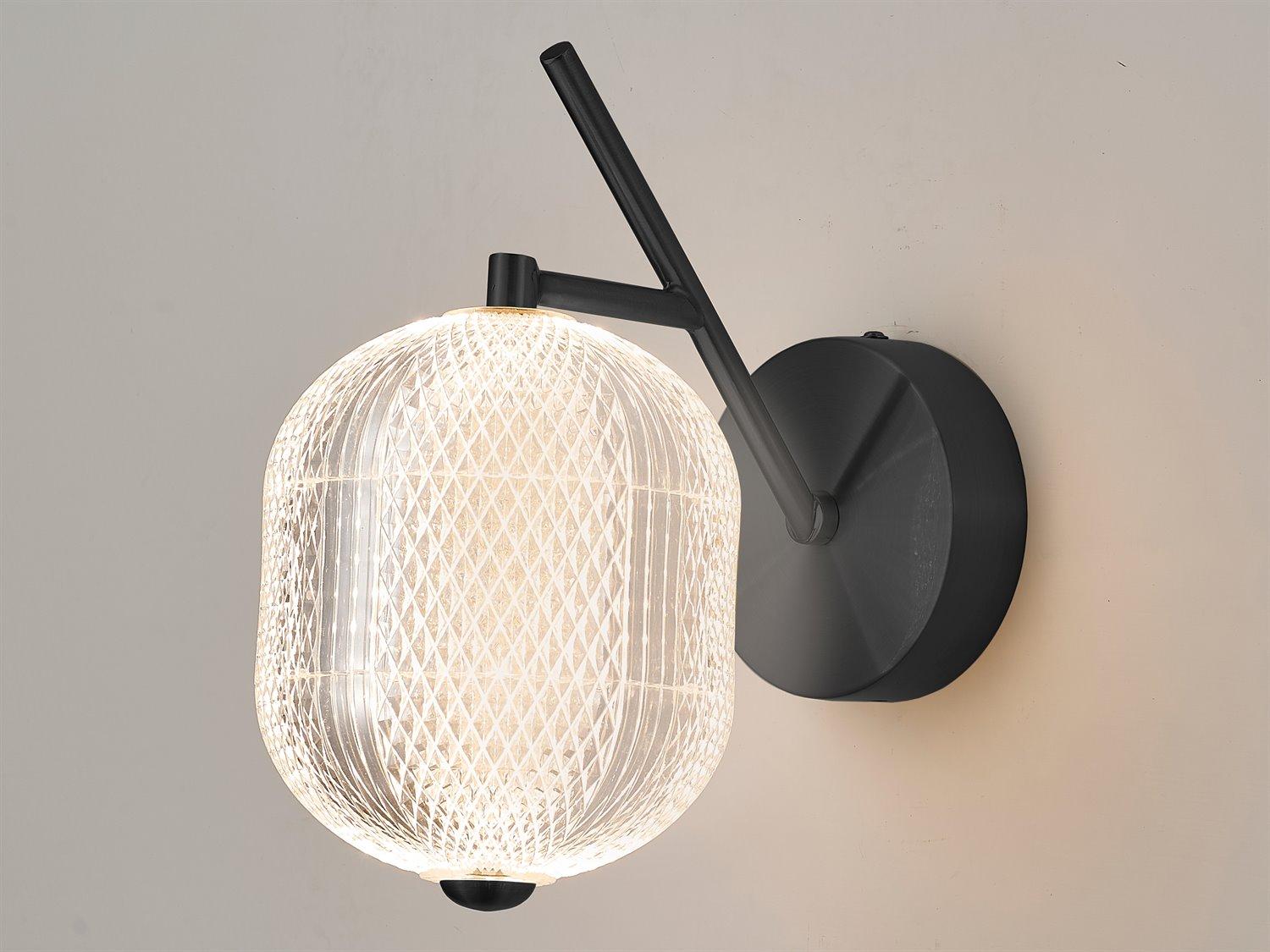 Dainolite Peri 1-Light Matte Black Wall Sconce