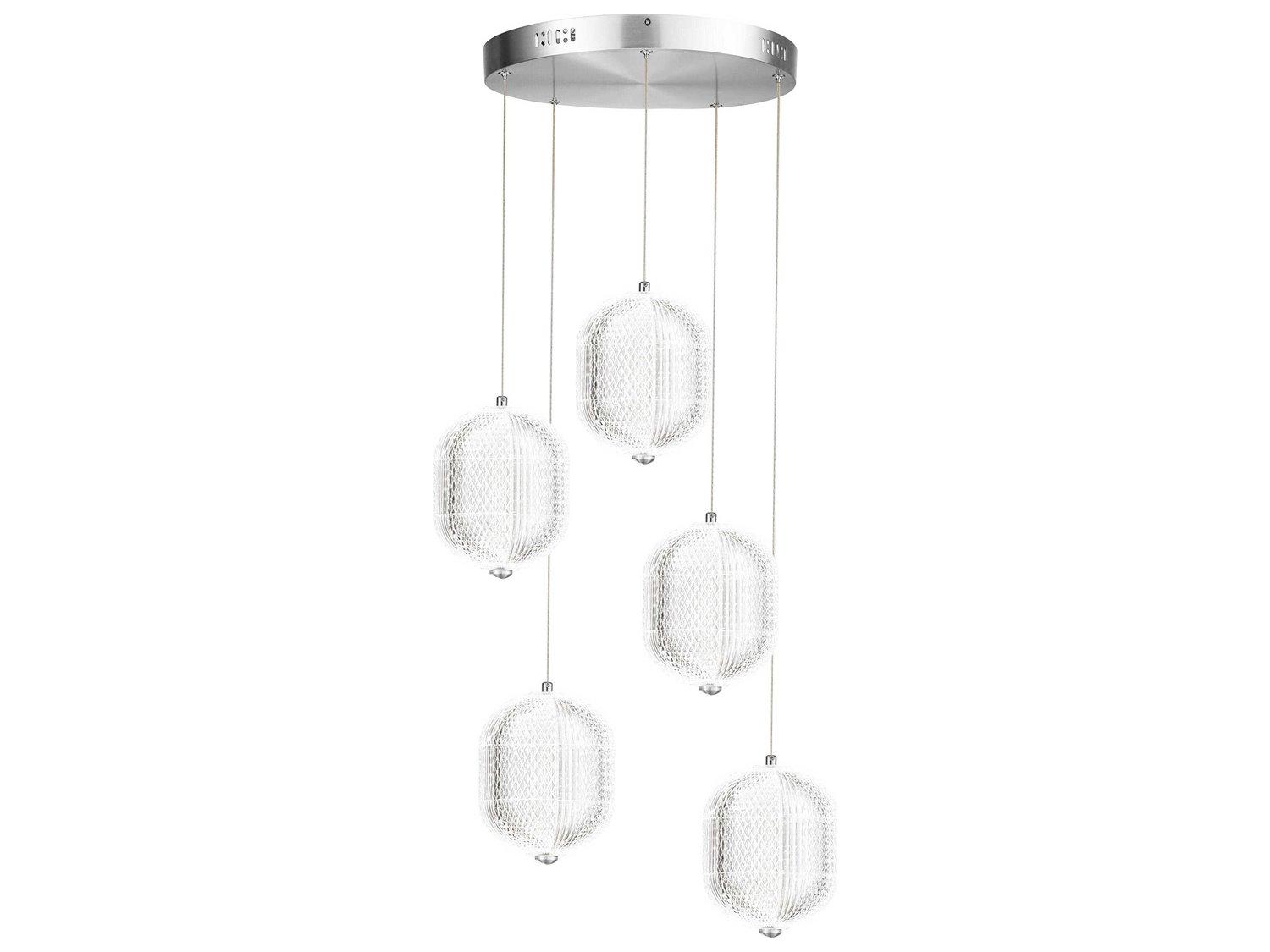 Dainolite Peri 5-Light Polished Chrome Pendant