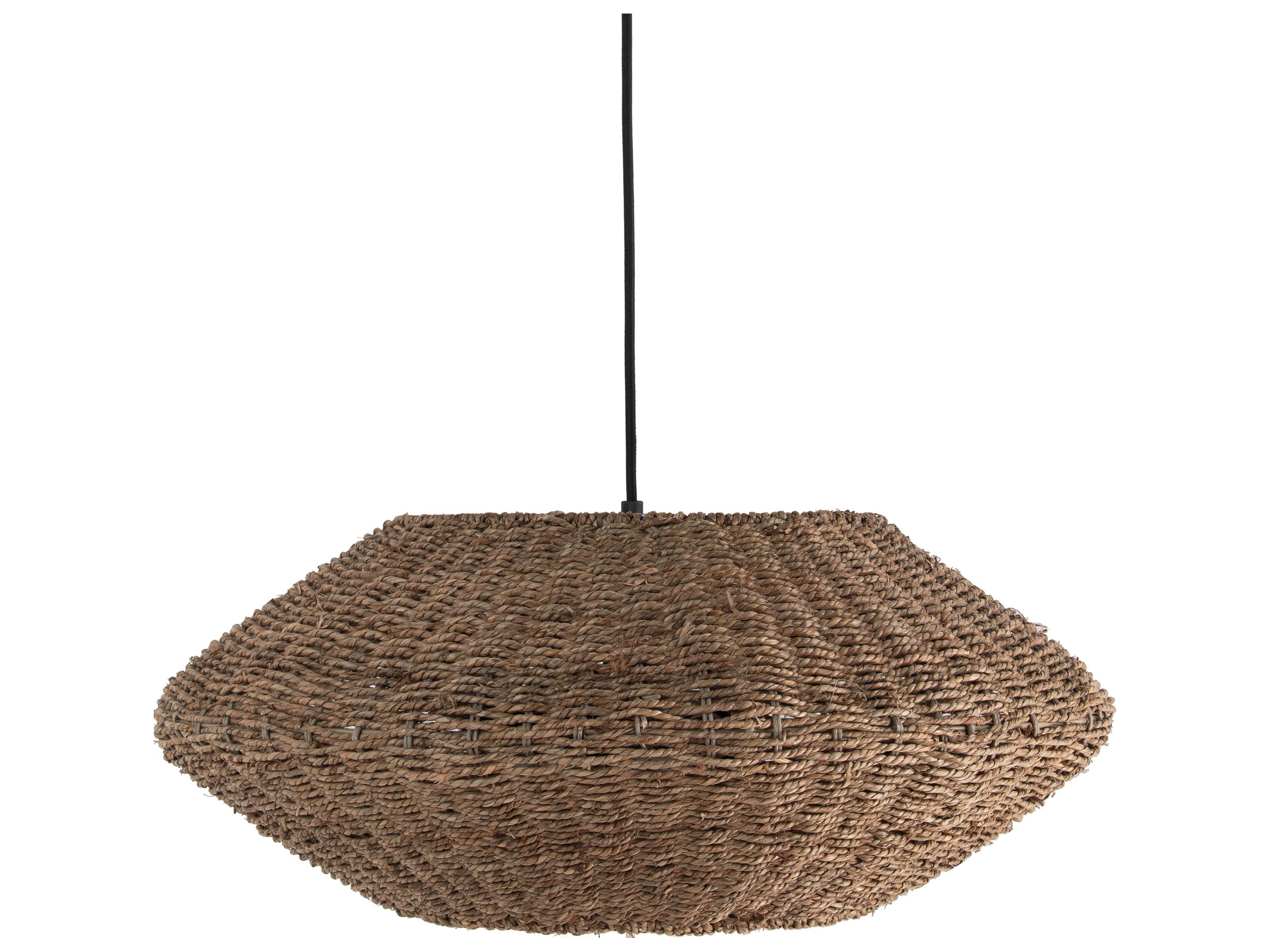 Dainolite Pourel 3-Light Natural Matte Black Brown Pendant