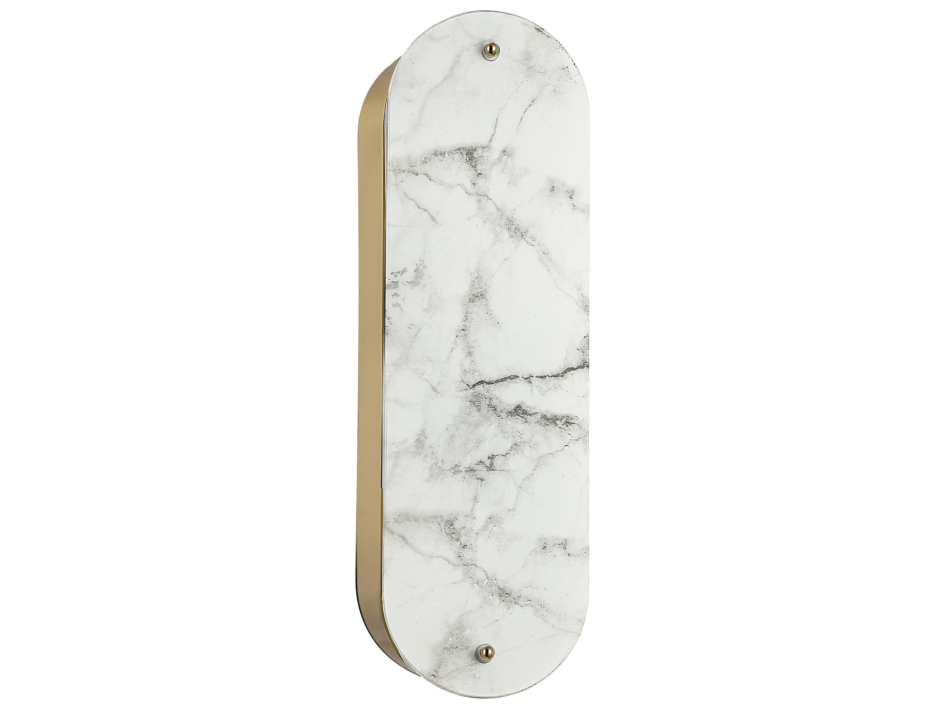 Dainolite Pascal Alabaster Brass Wall Sconce