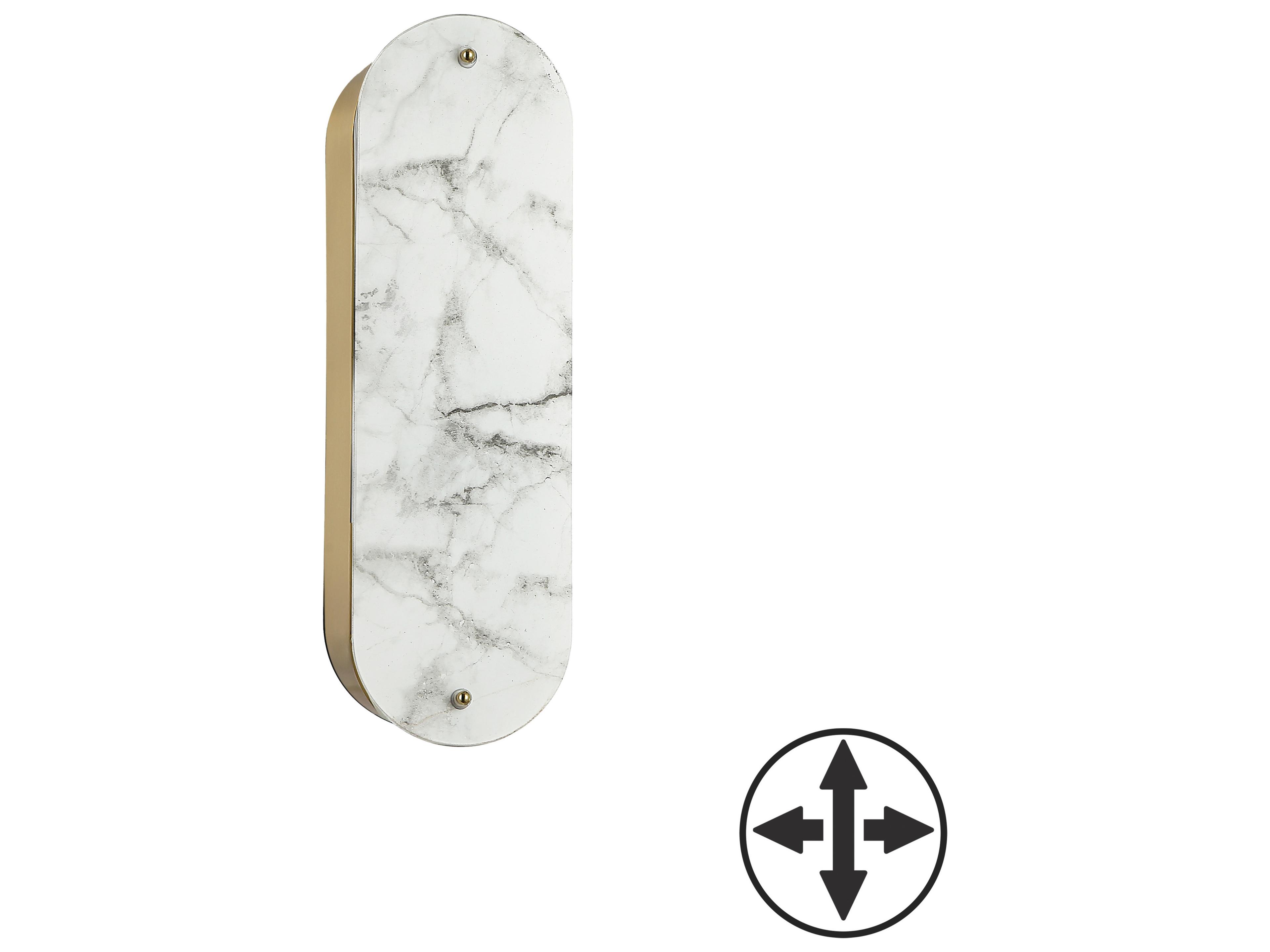 Dainolite Pascal Alabaster Brass Wall Sconce