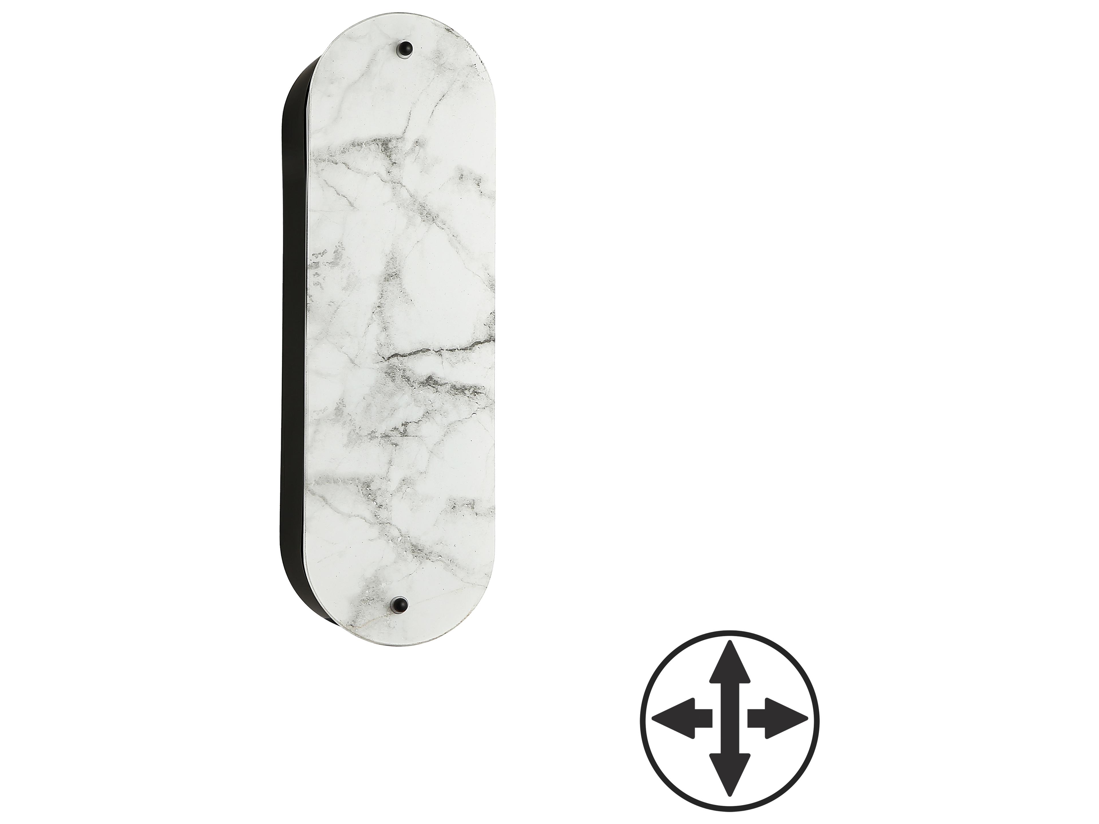 Dainolite Pascal Alabaster Black Wall Sconce