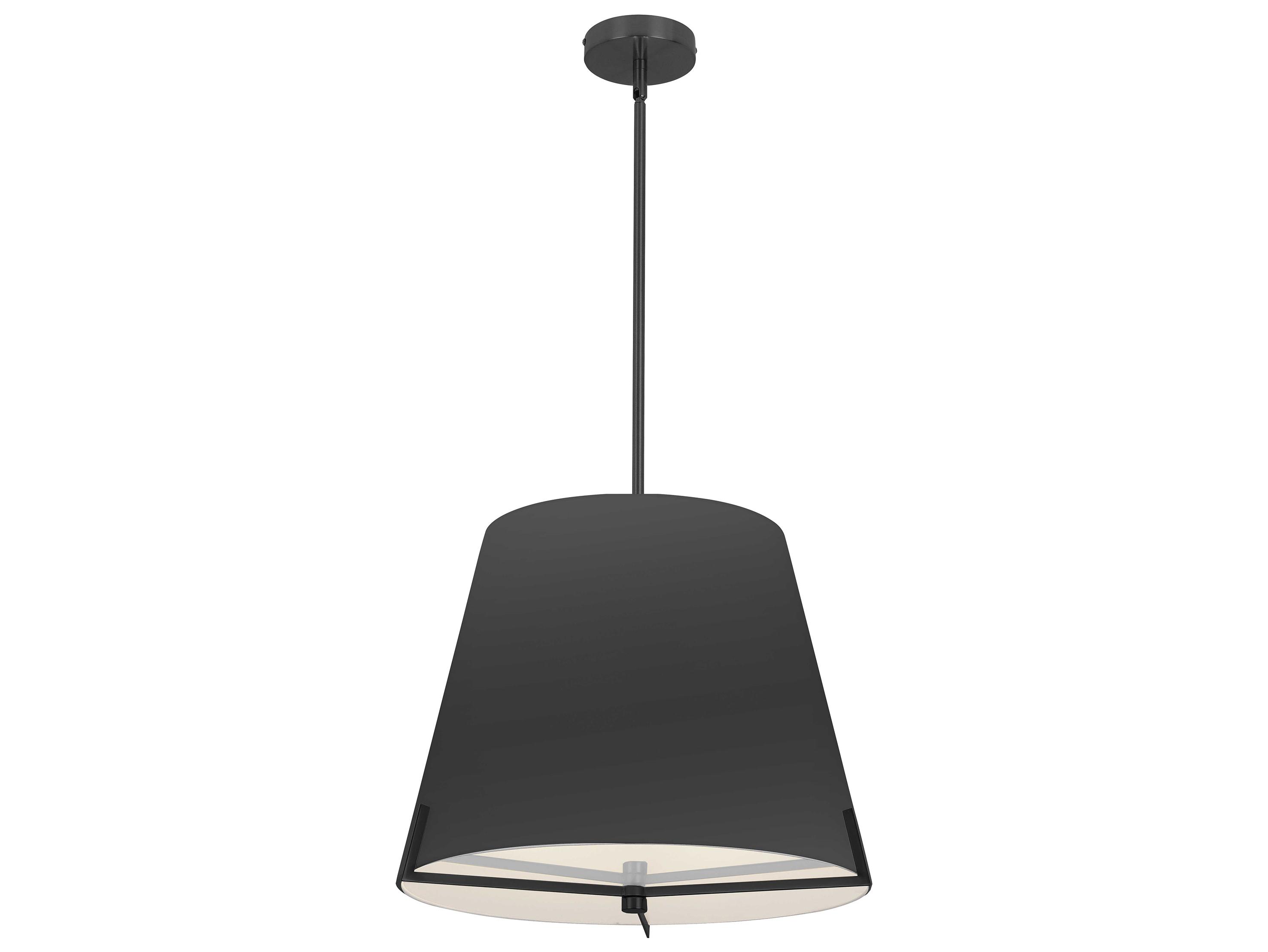 Dainolite Preston 4-Light Black Matte Drum Pendant