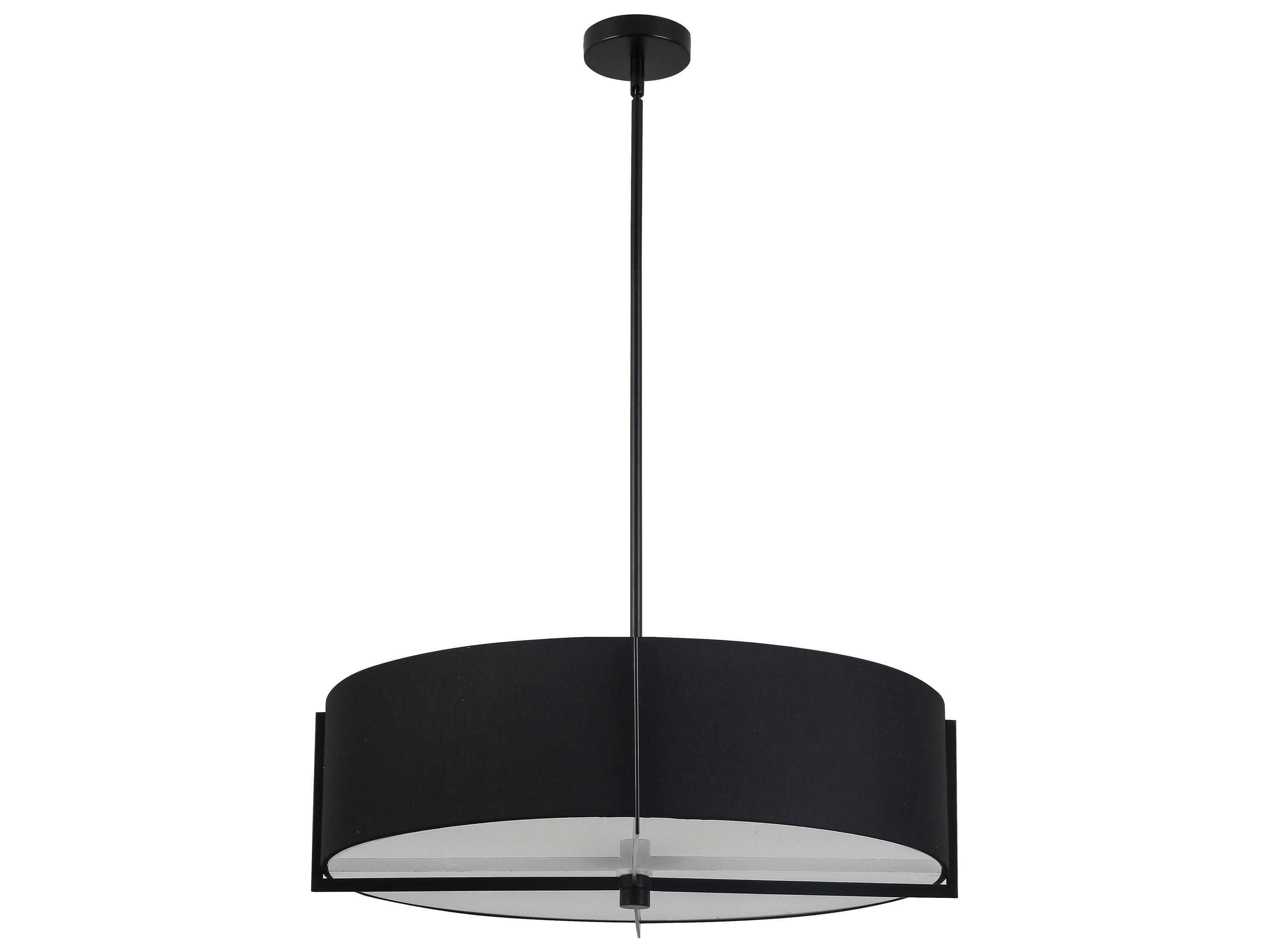 Dainolite Preston 4-Light Matte Black Round Pendant