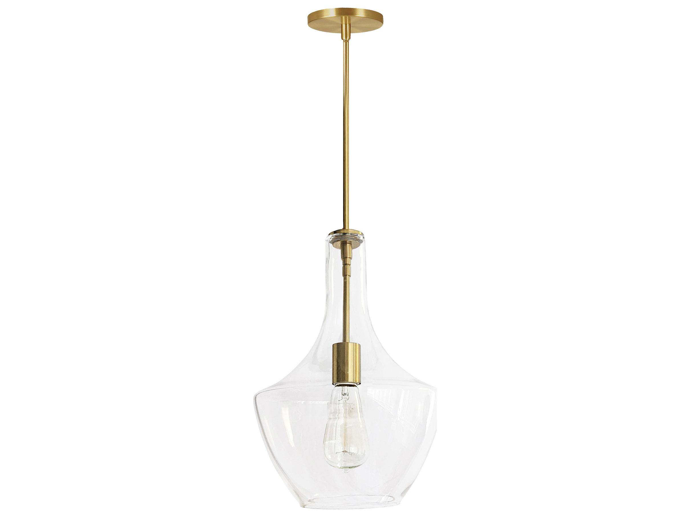 Dainolite Petalite 1-Light Aged Brass Mini Pendant